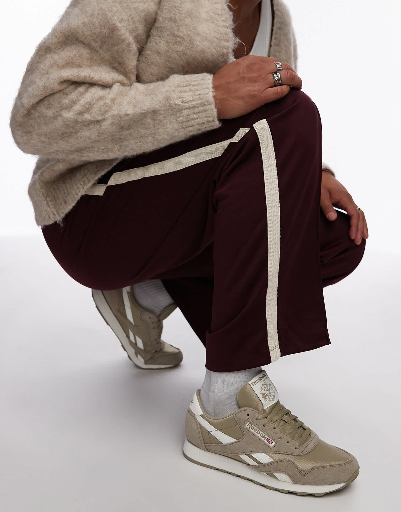 Reebok Classic Nylon trainers in beige