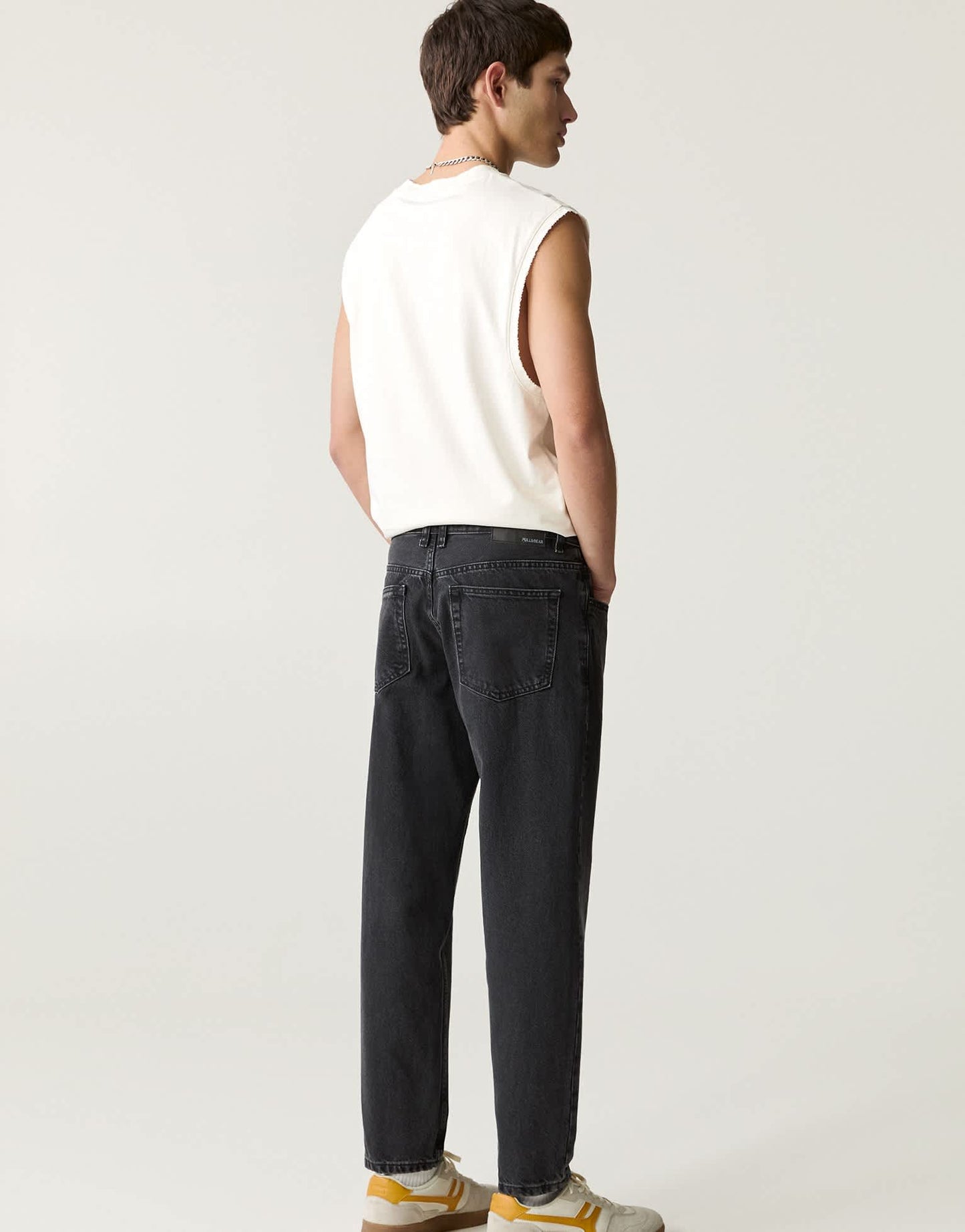 Pull&Bear standard fit jeans in black