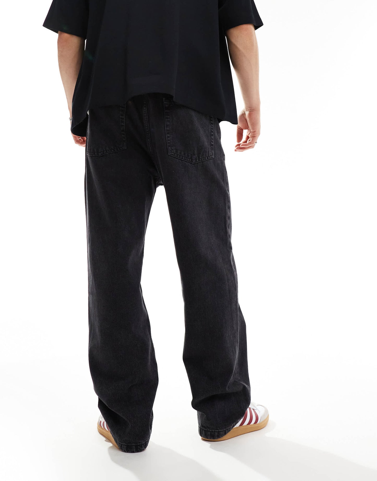 Pull&Bear baggy fit jeans in black