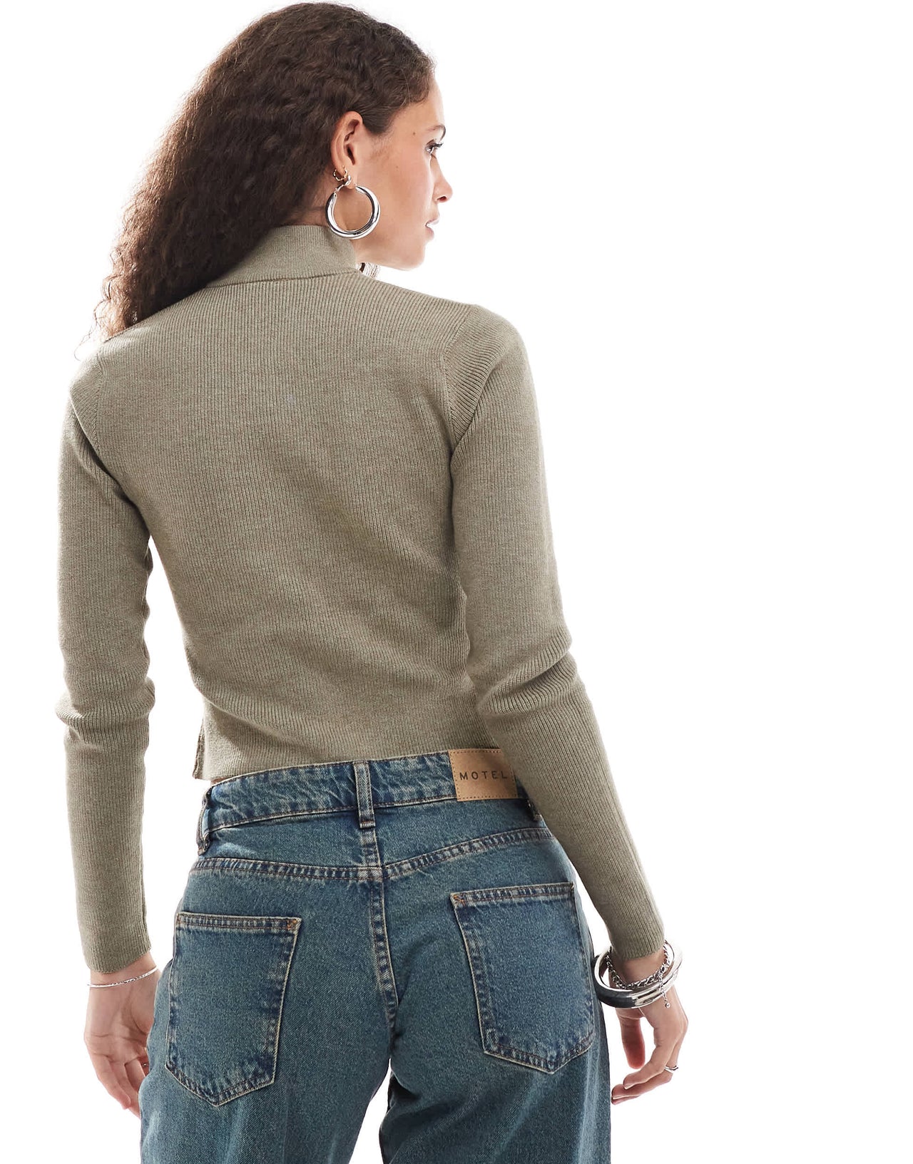 Dickies seasonal full zip knitted jacket in khaki green