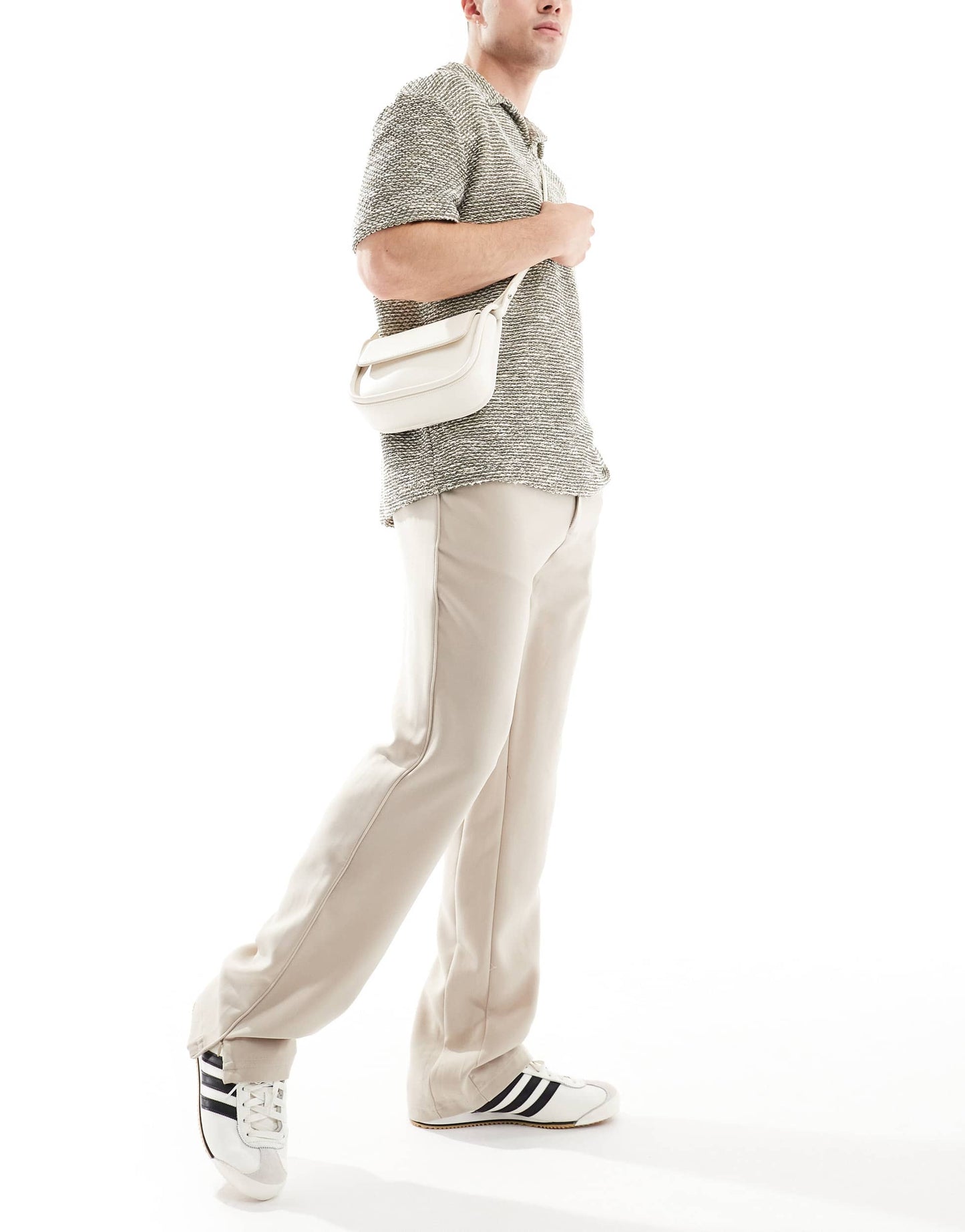The Couture Club trousers with split hem in beige