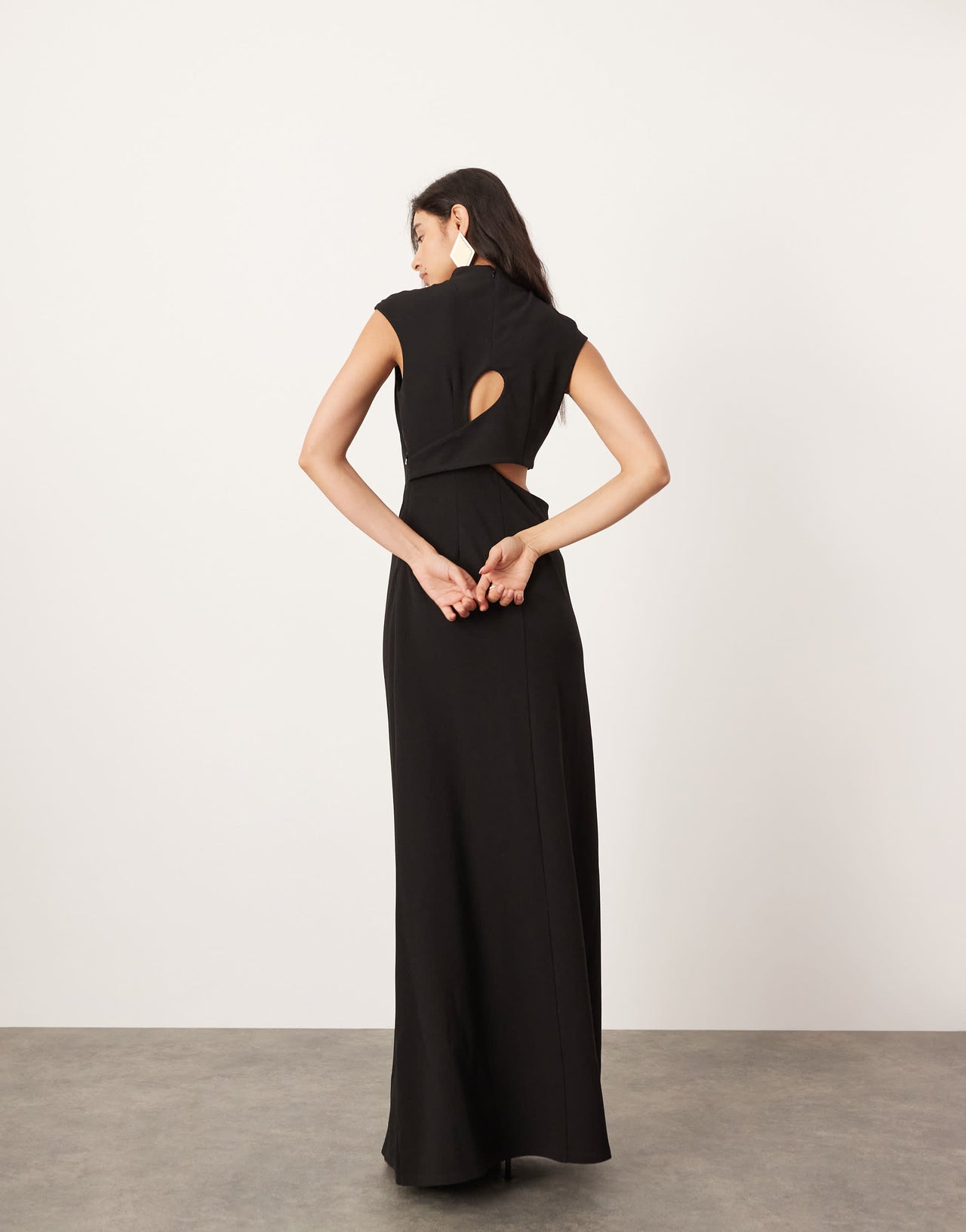 ASOS EDITION cut out sleeveless maxi dress in black