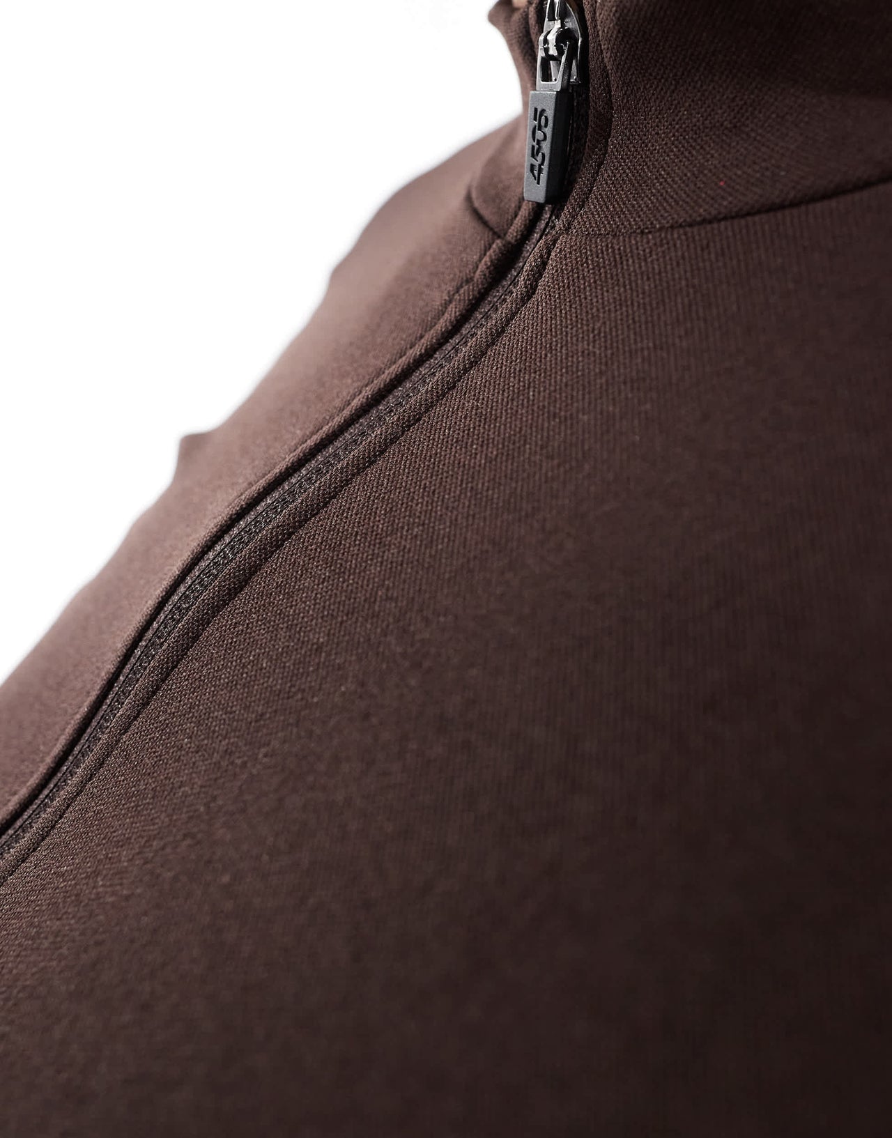 4505 Curve seamless fitted zip up track top in chocolate