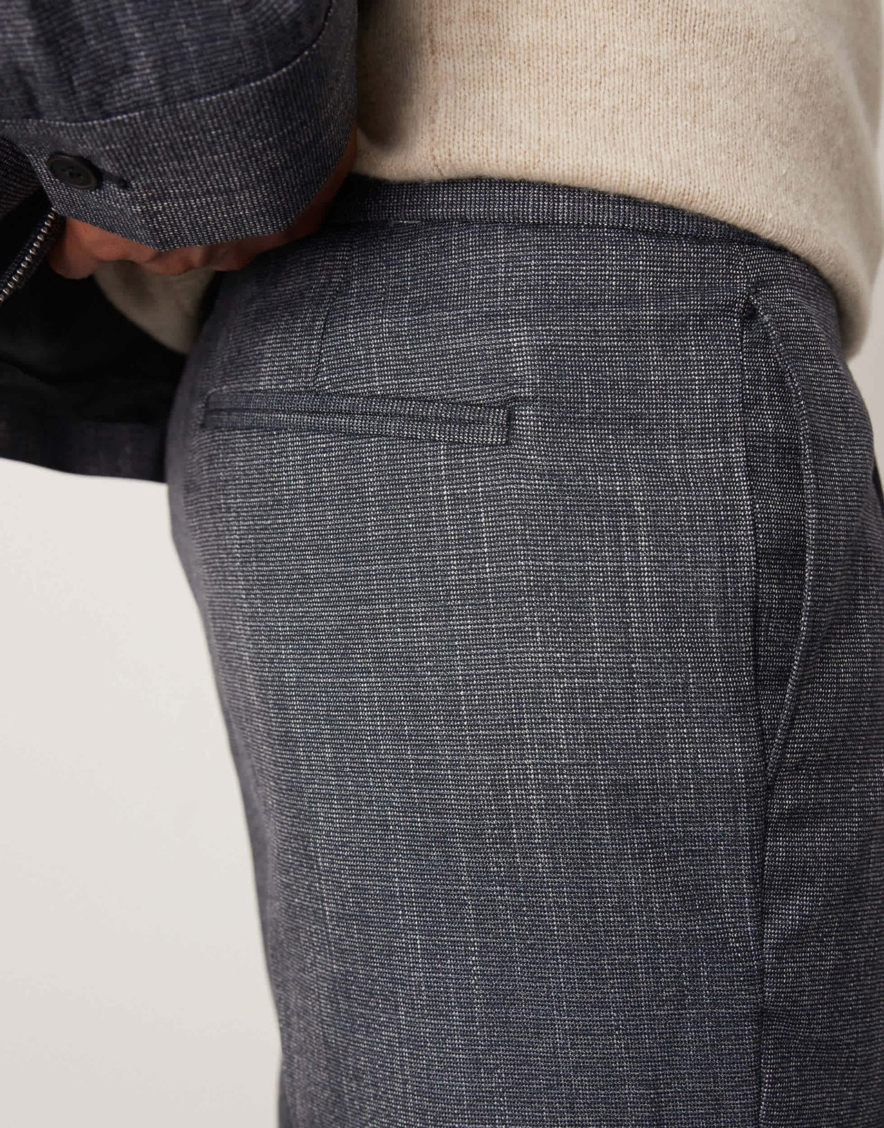 ASOS DESIGN smart co-ord tapered trousers in navy with elasticated waist