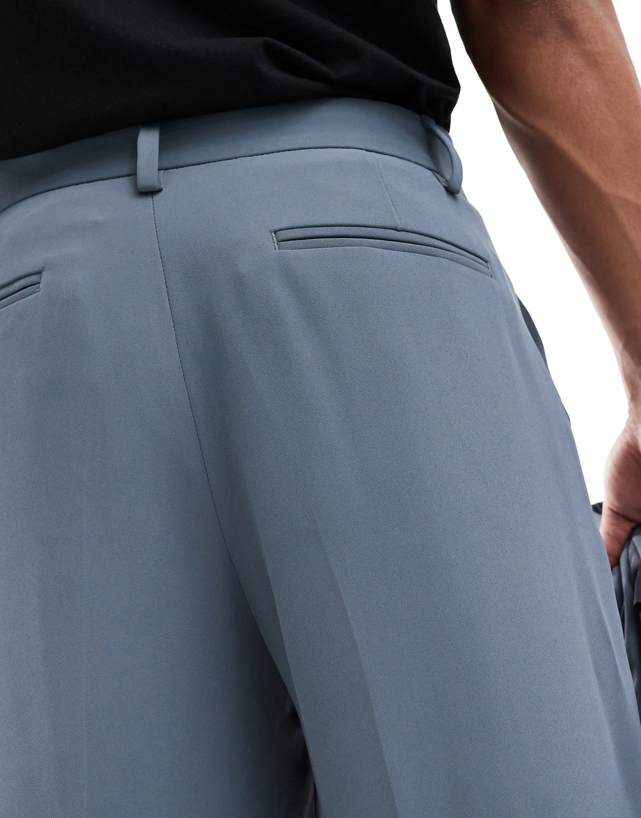 ASOS DESIGN wide leg suit trouser in blue