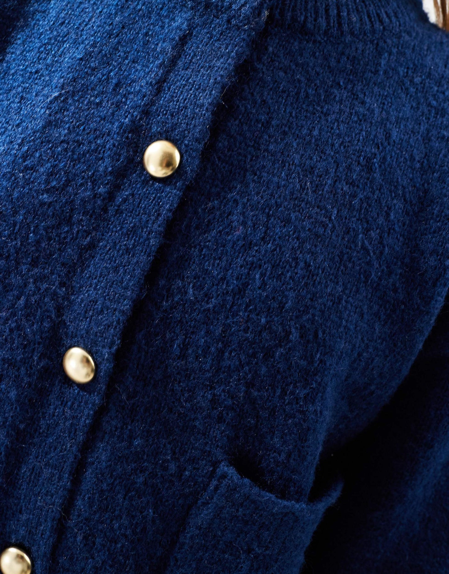ASOS DESIGN crew neck cardigan with pockets in navy