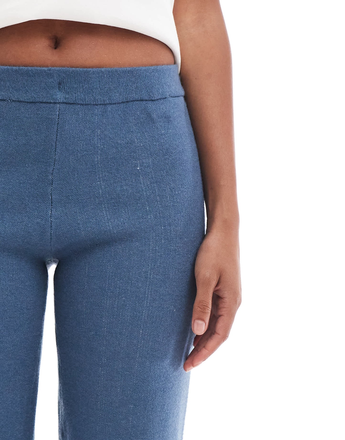 Object knitted trouser co-ord in blue