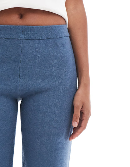 Object knitted trouser co-ord in blue