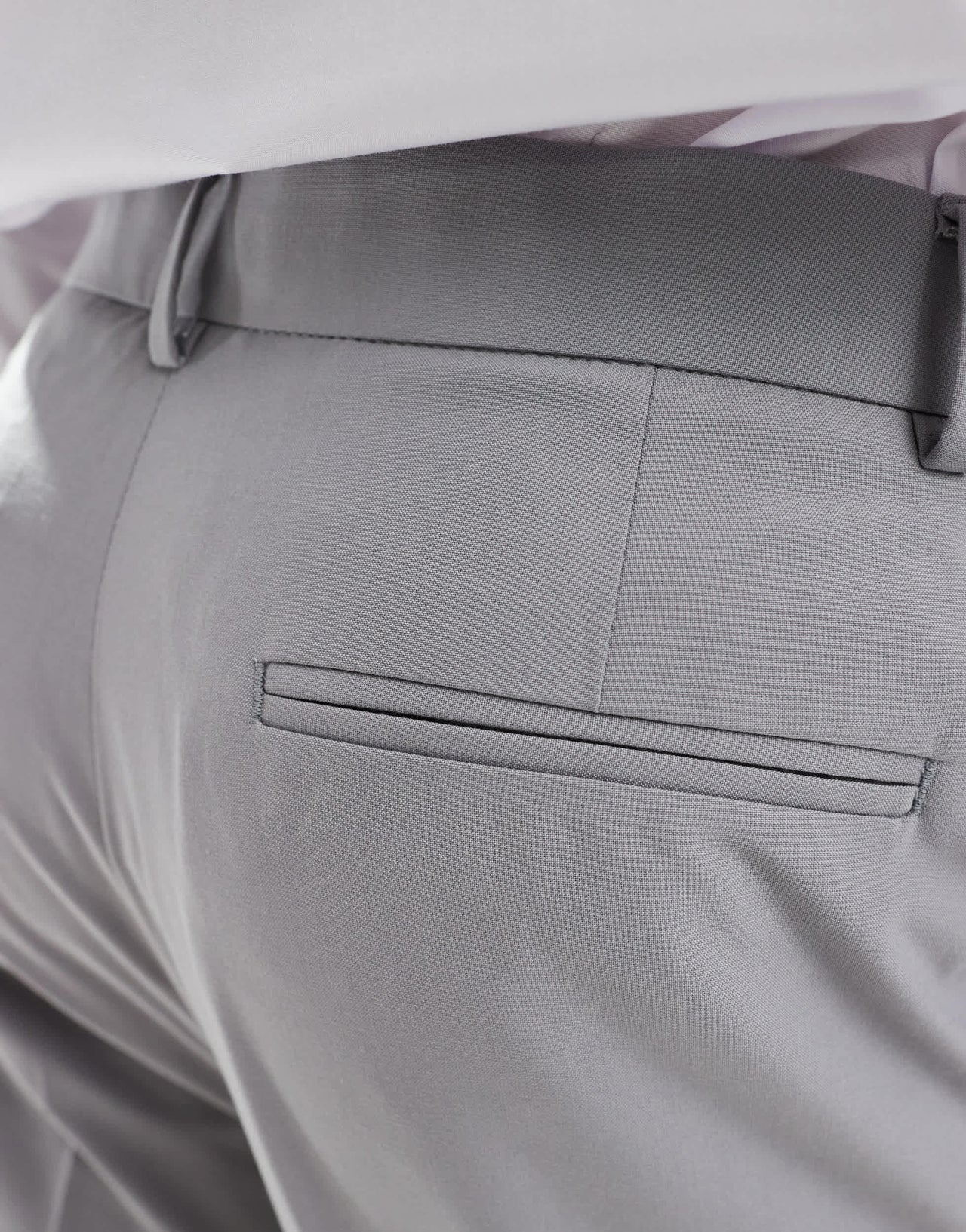 ASOS DESIGN smart tapered fit trousers in light grey