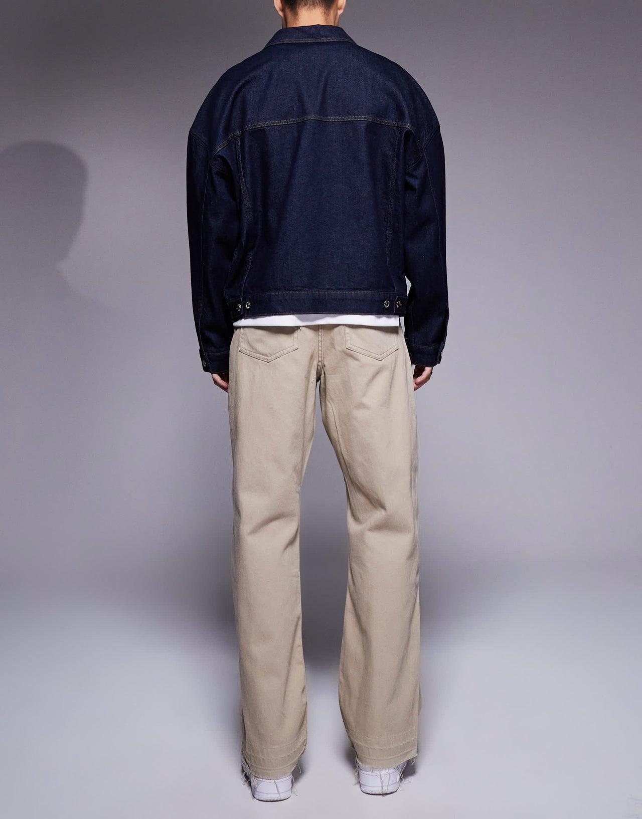 Good For Nothing jeans with raw hem in taupe