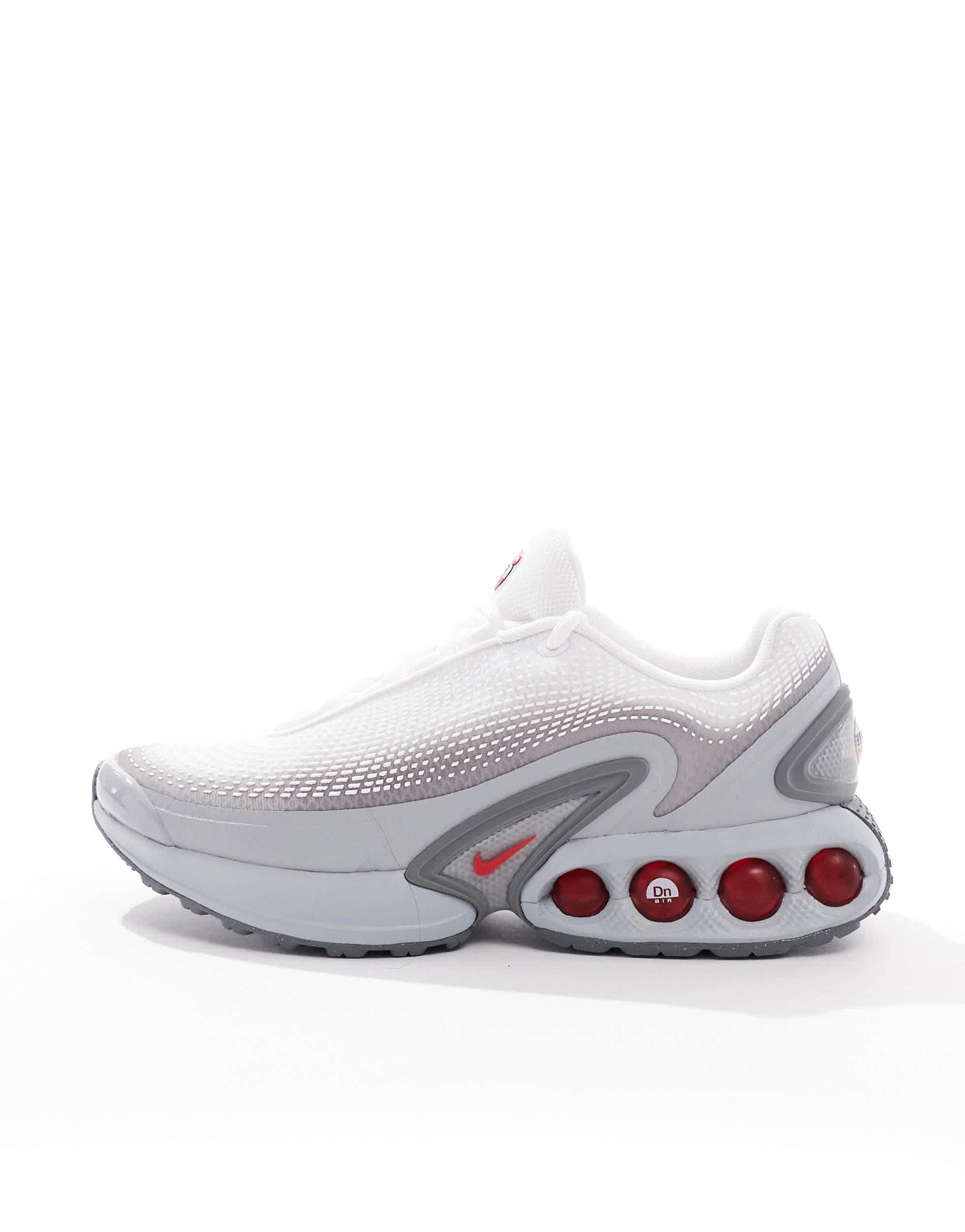 Nike Air Max DN trainers in grey and red