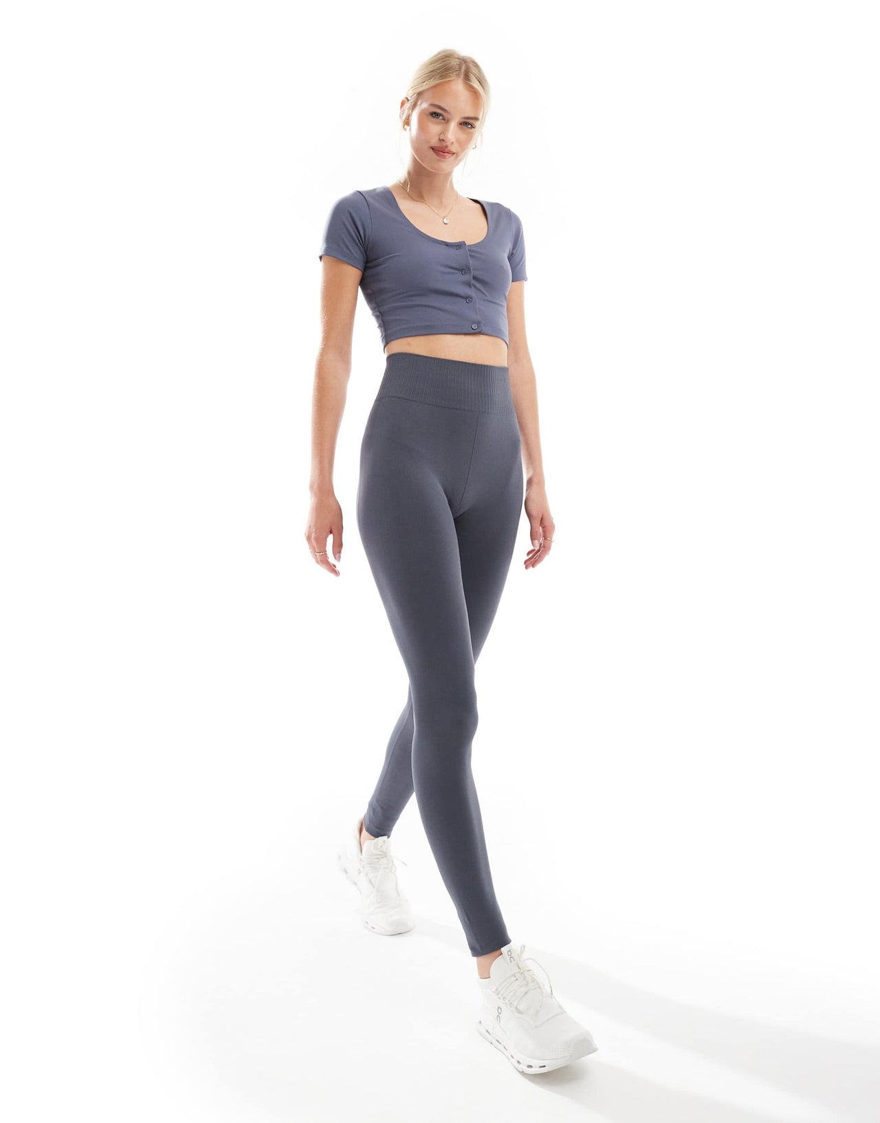 4505 Tall seamless high waist gym leggings in navy