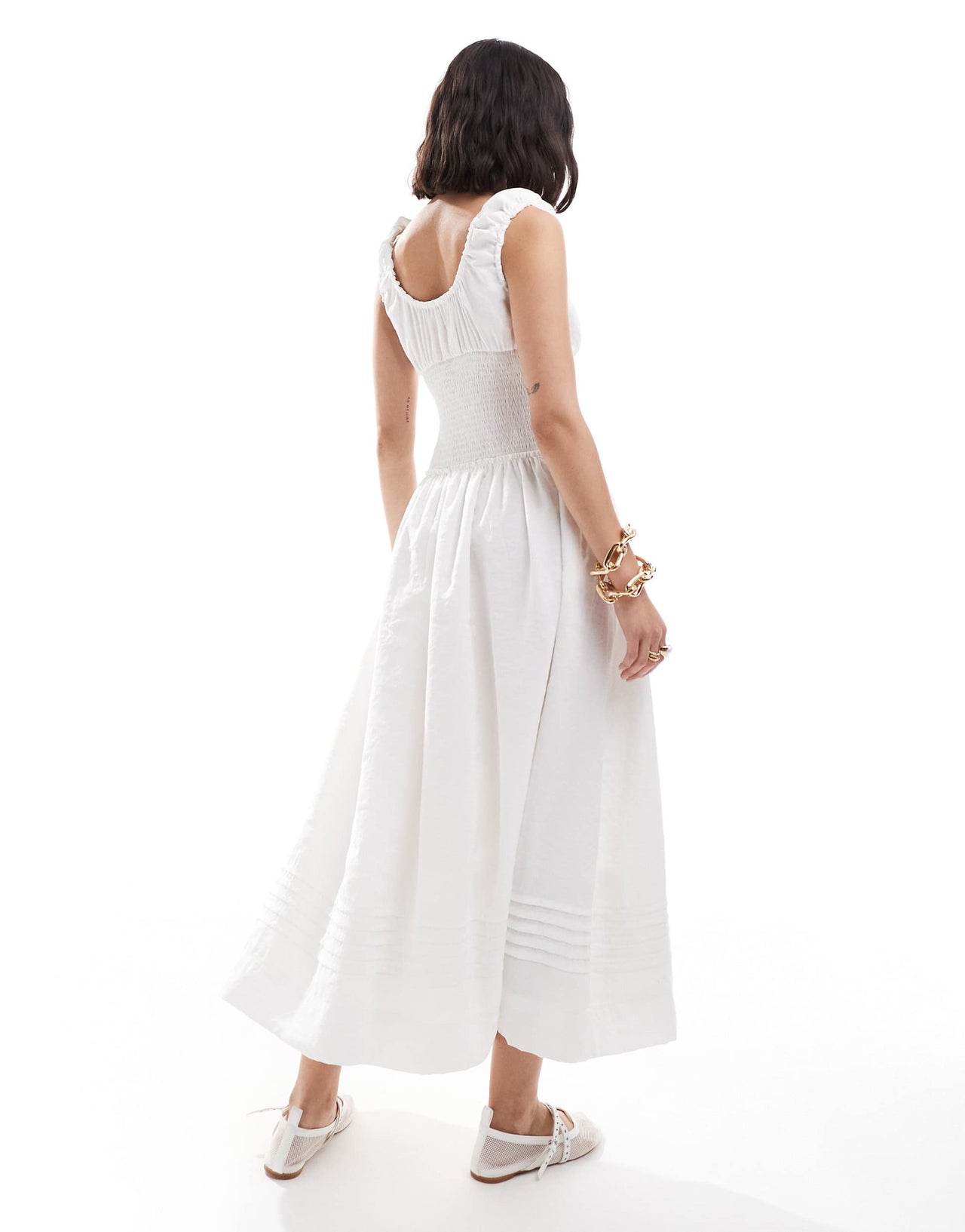 AllSaints Eliza maxi dress in white