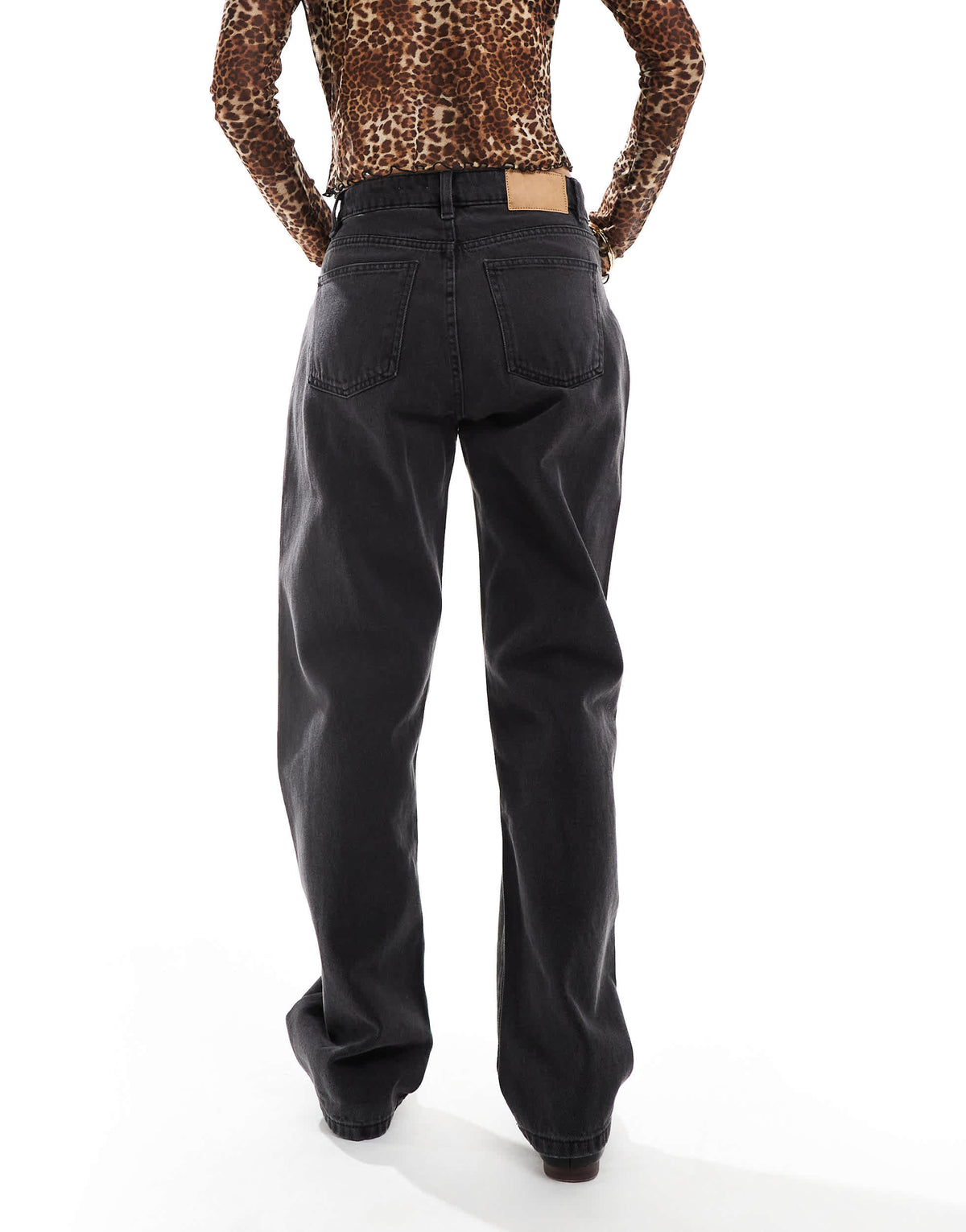 Cotton On original straight leg loose fit jeans in graphite black