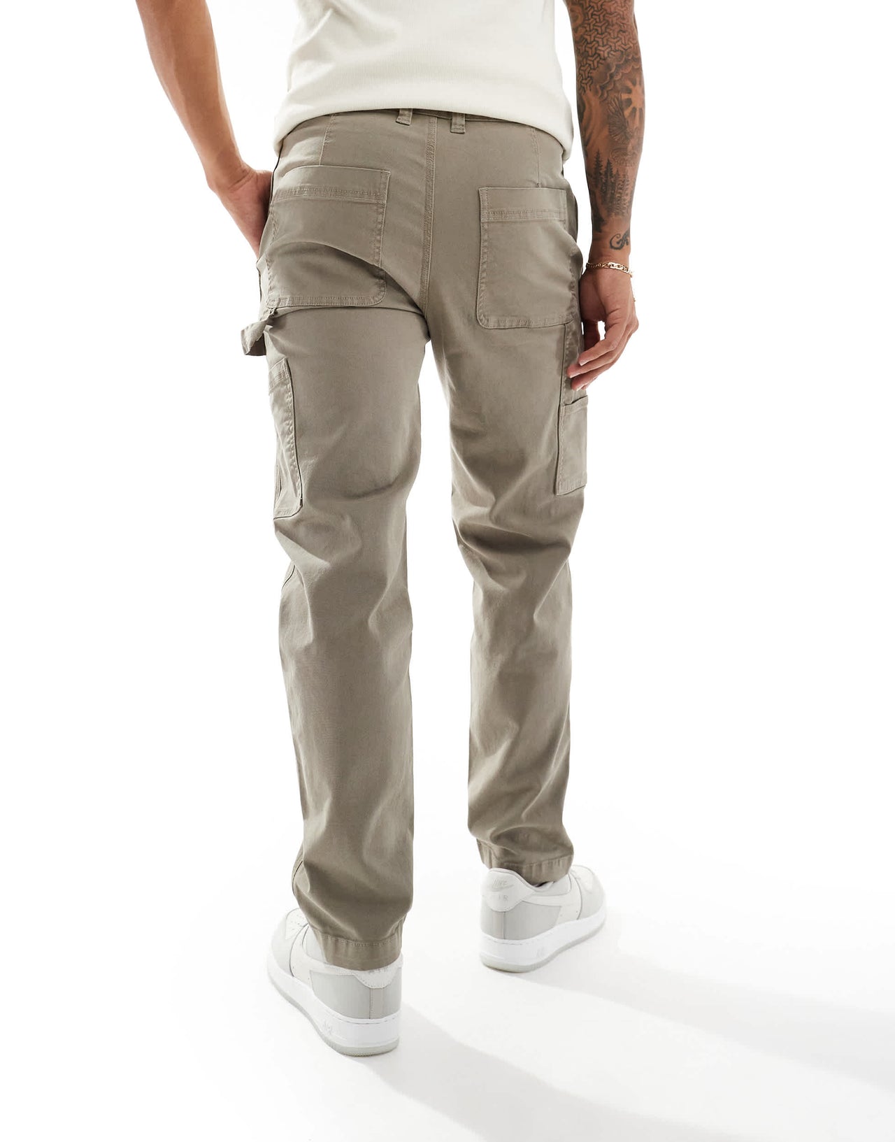 River Island carpenter trousers in green