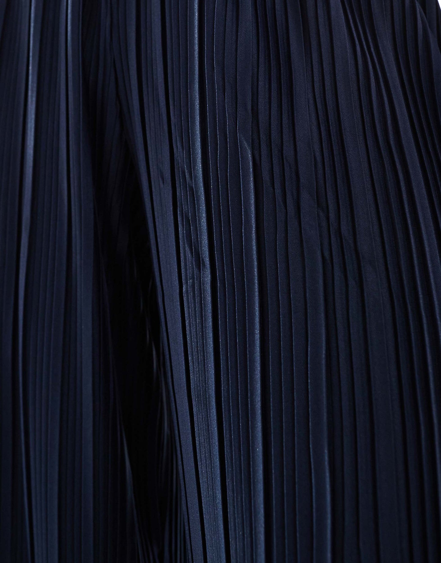 Vila plisse wide leg trouser co-ord in navy