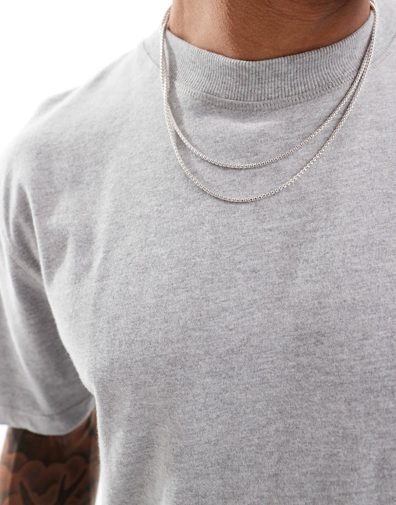 River Island Regular fit t-shirt in grey marl