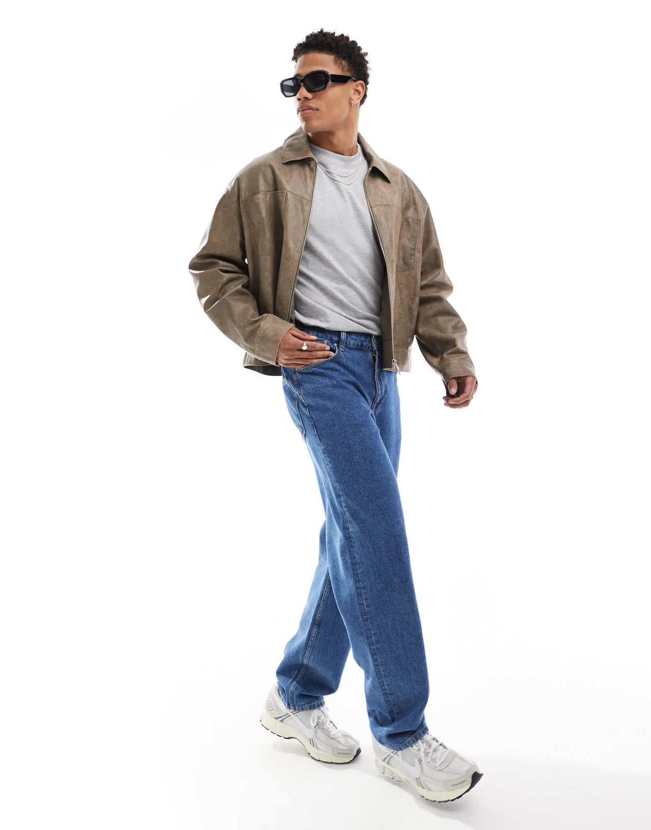 River Island Regular fit t-shirt in grey marl