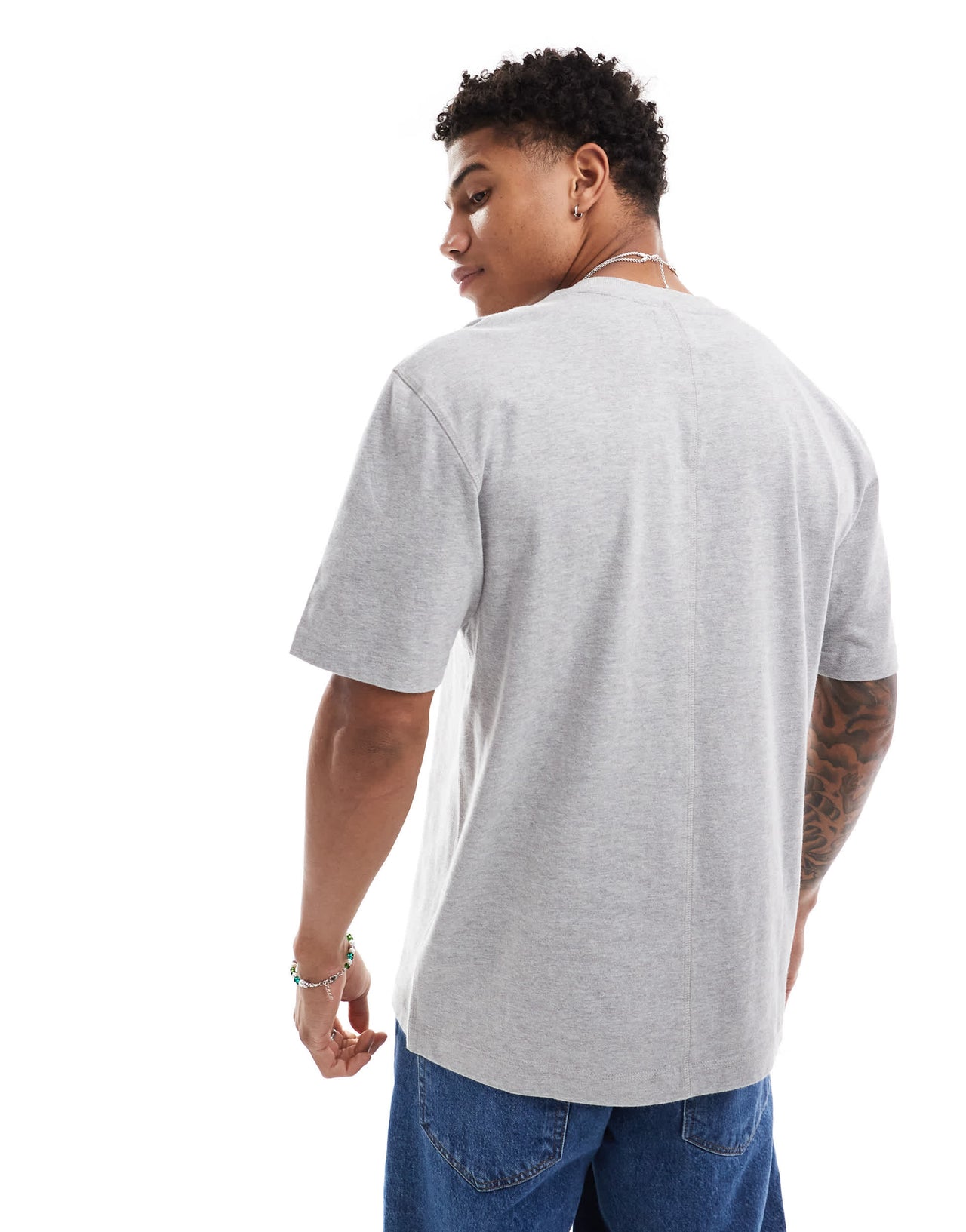 River Island Regular fit t-shirt in grey marl