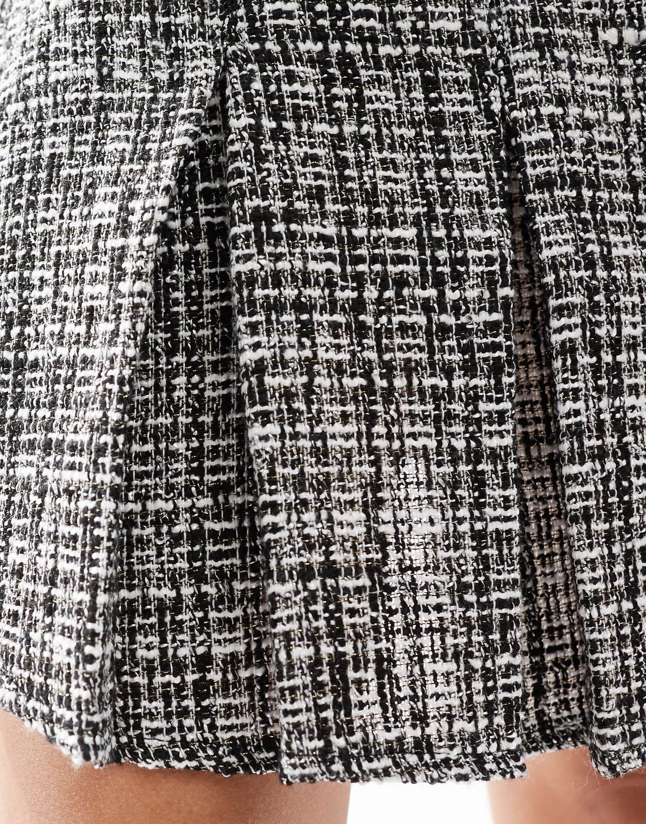 Kaiia exclusive boucle pleated mini skirt co-ord in grey