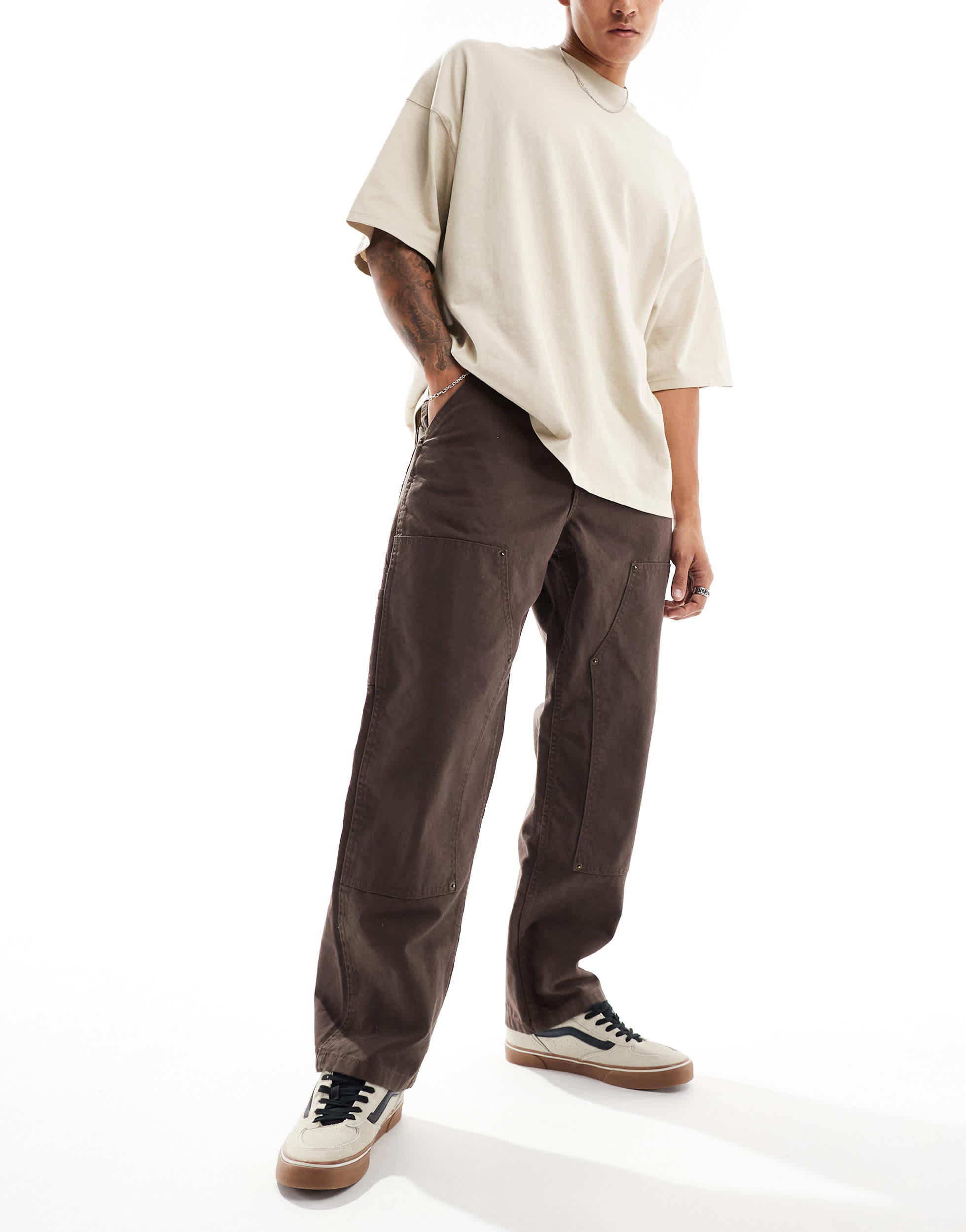 Vans Skate Drill Chore Loose carpenter trousers in brown