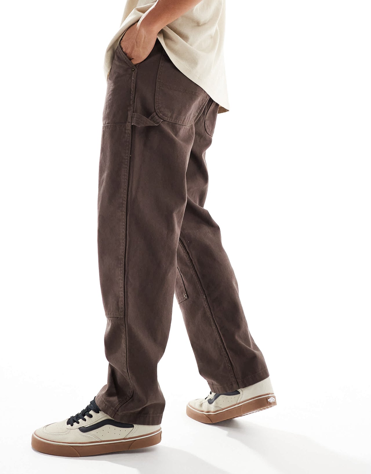 Vans Skate Drill Chore Loose carpenter trousers in brown