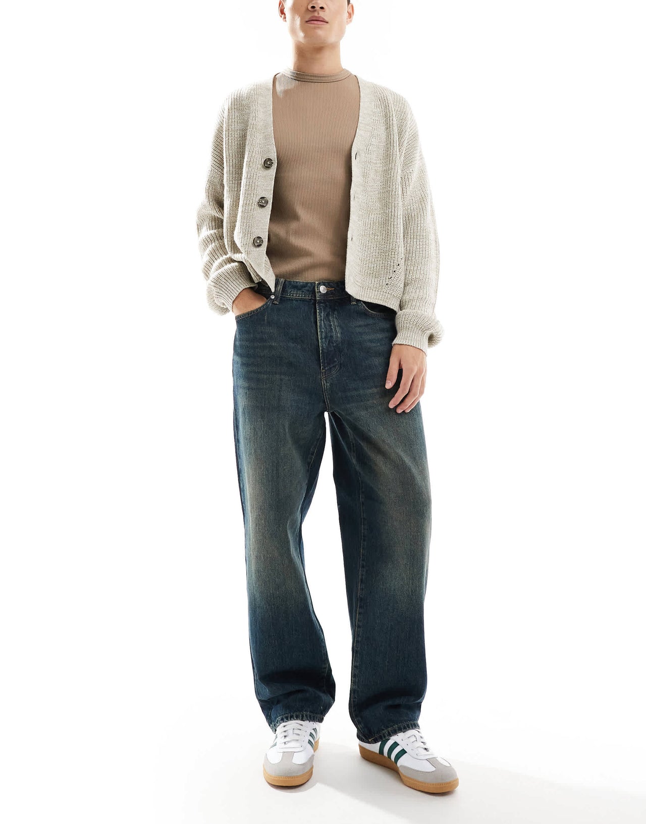 ONLY & SONS Fade loose fit jeans in vintage washed indigo