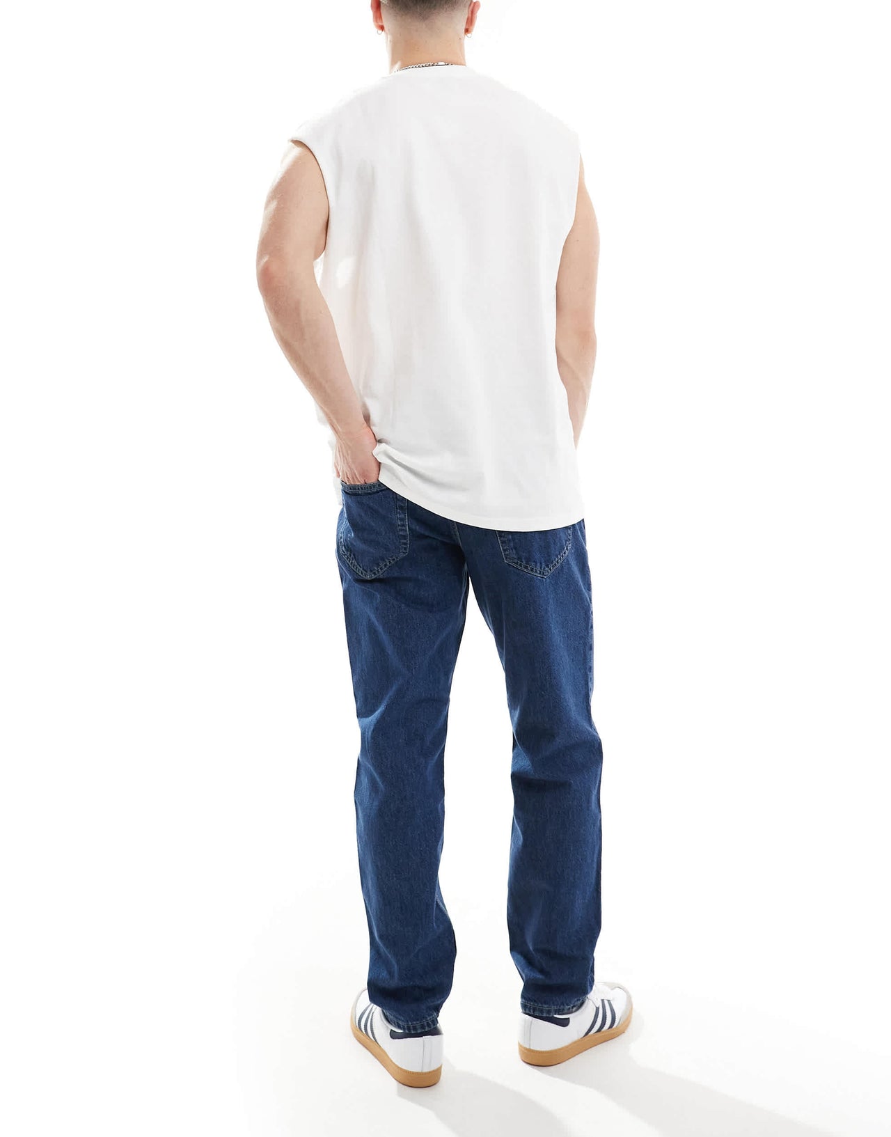 ONLY & SONS Tye loose tapered fit jeans in indigo