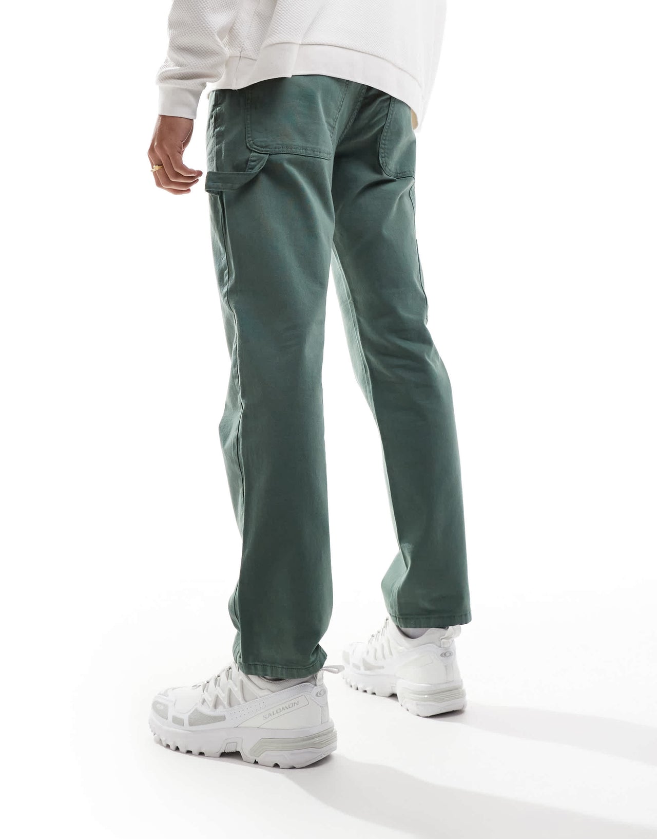 ONLY & SONS loose fit trouser in sage green