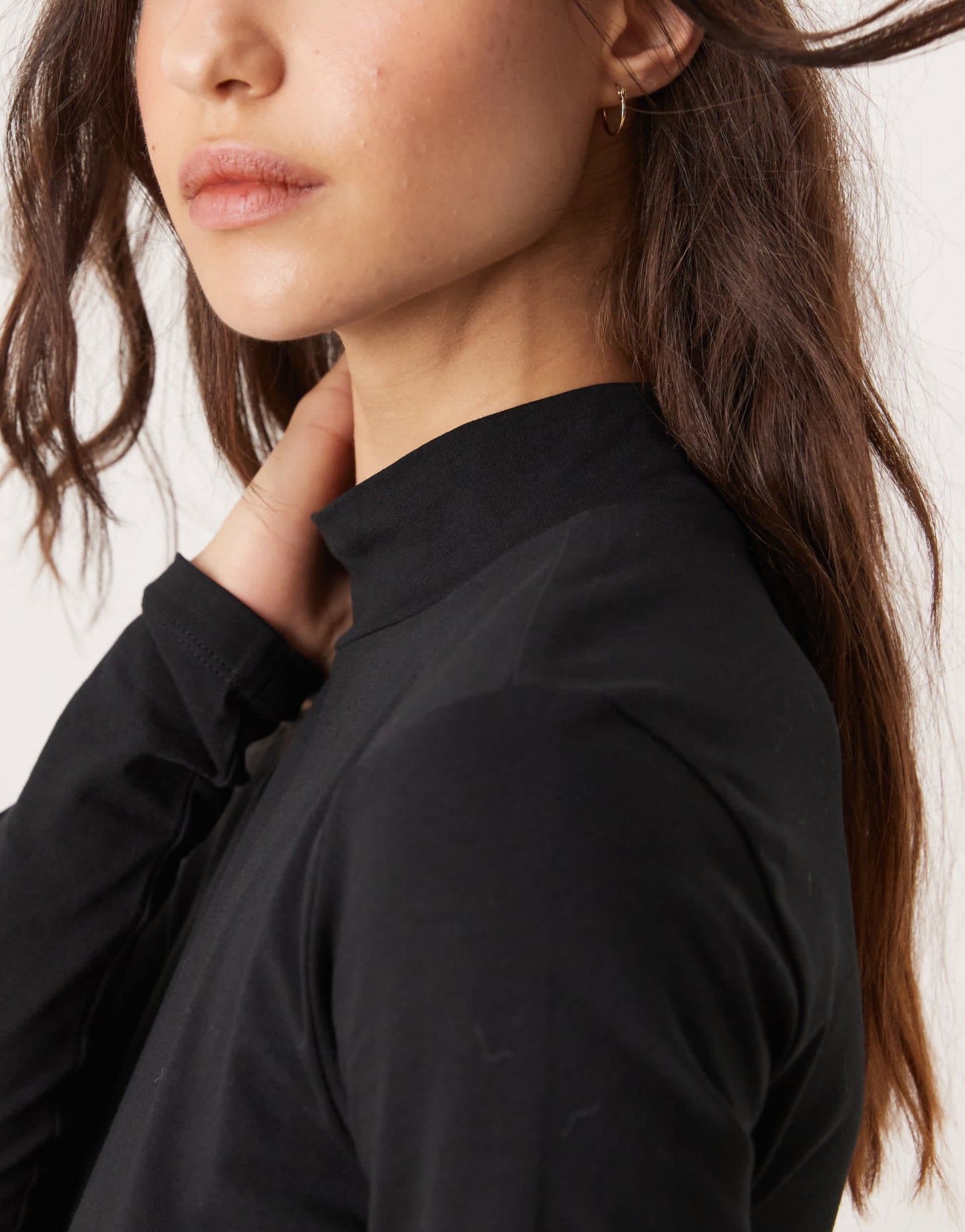 JDY high neck mini dress in black