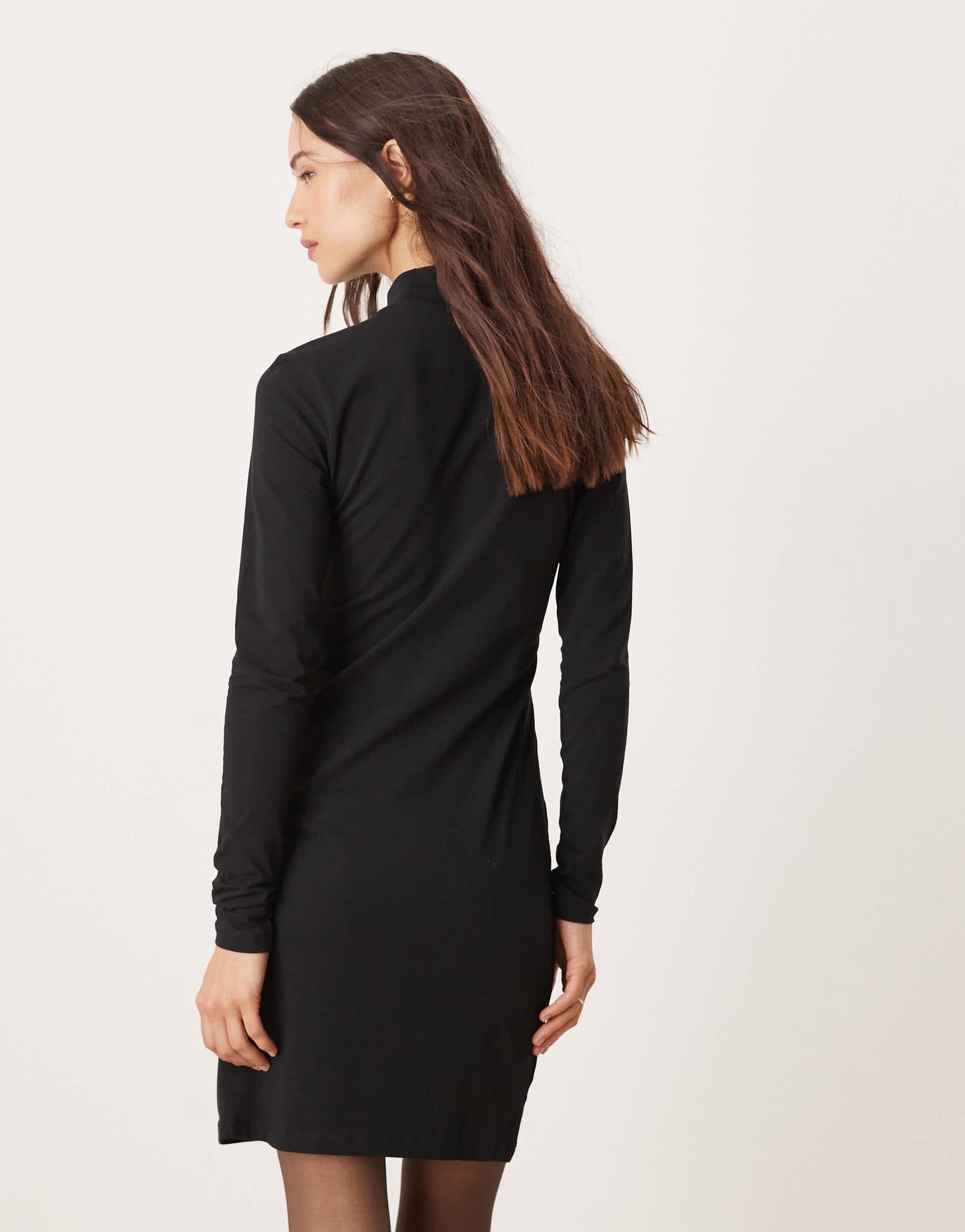 JDY high neck mini dress in black