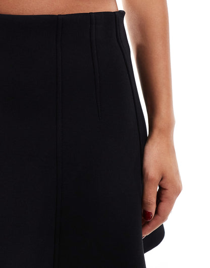 & Other Stories Mini Skirt in Black in Scuba-Style Fabric