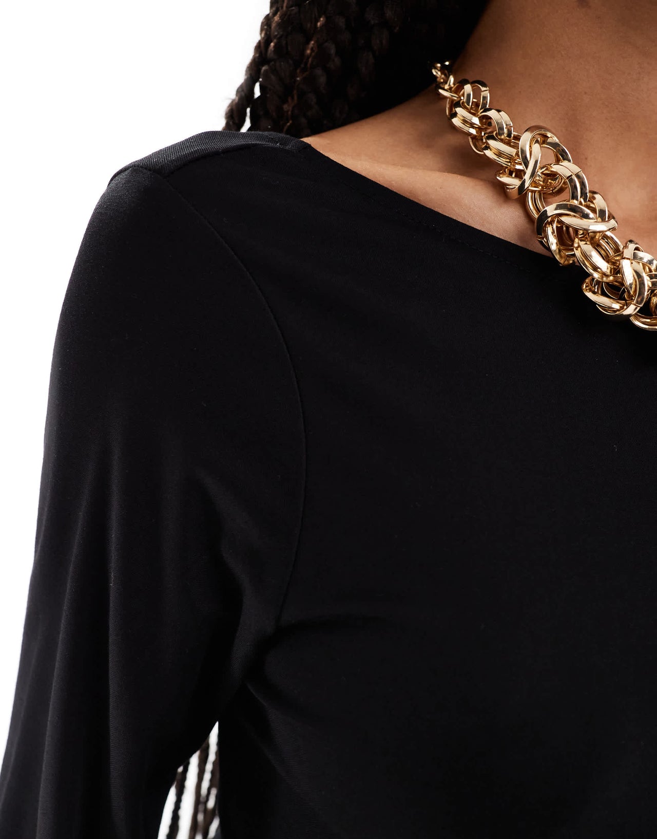 ONLY Tall scoop back loose fit jumpsuit in black