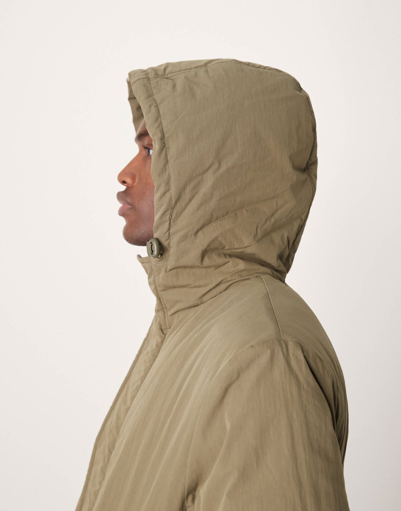 ASOS DESIGN longline puffer jacket in khaki