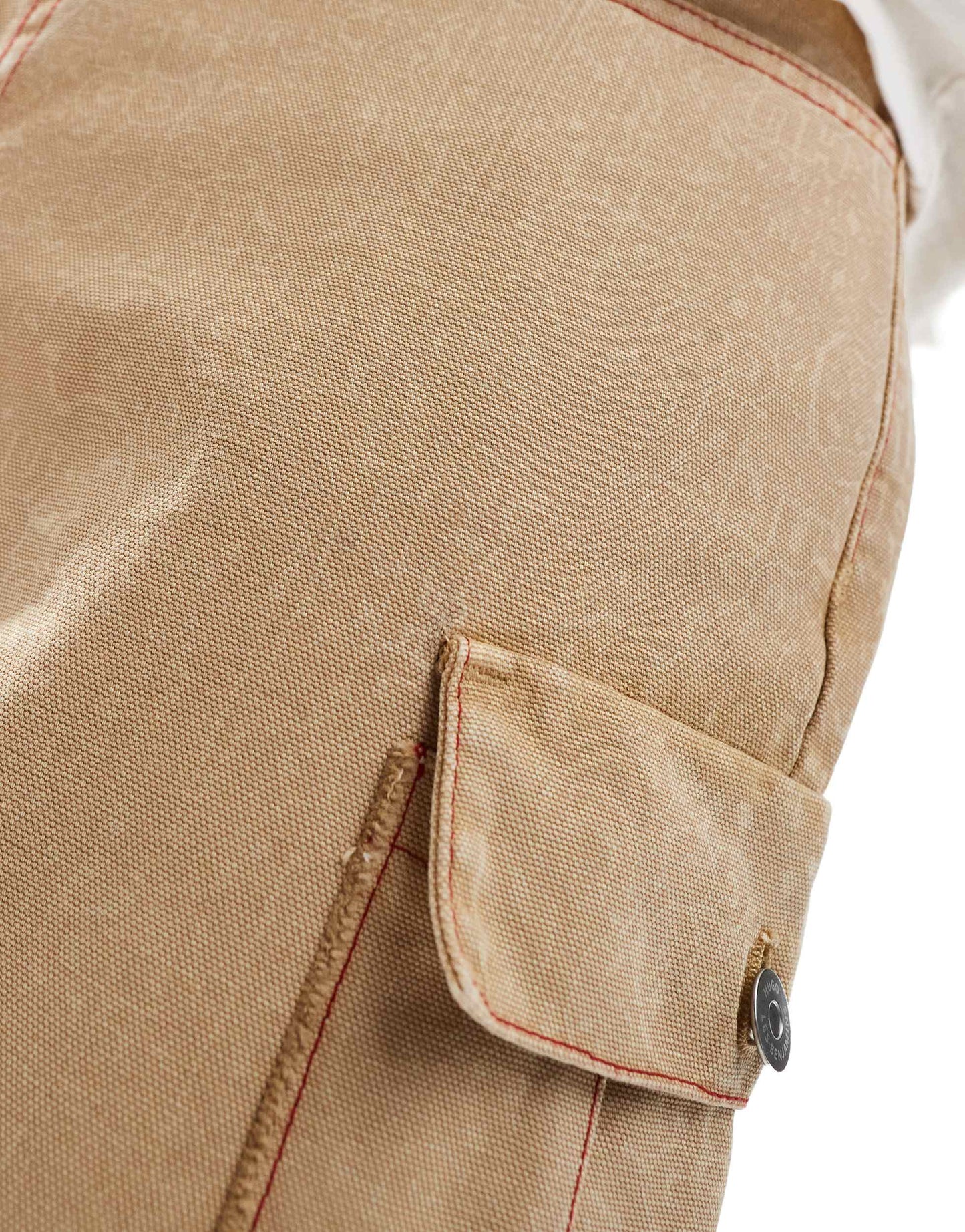 HUGO Red x Les Benjamins loose fit cargo trousers in beige
