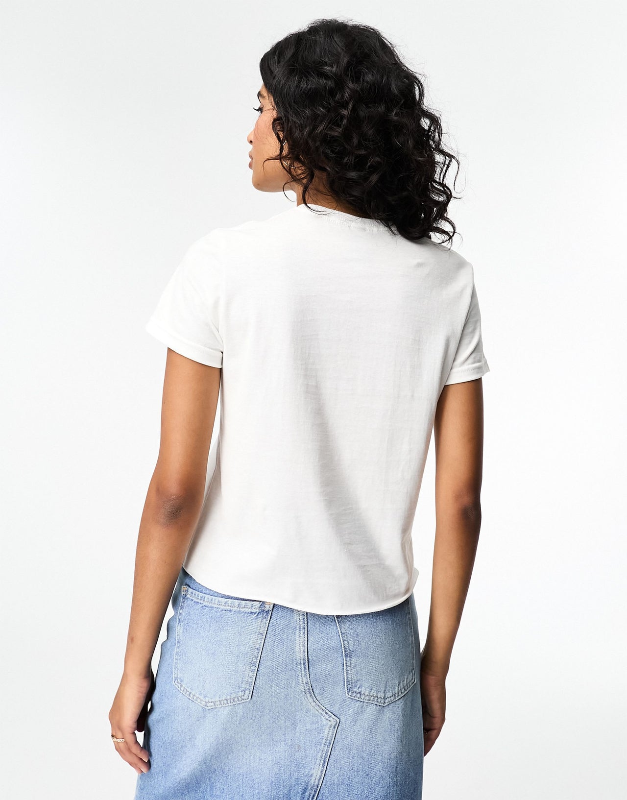 ASOS DESIGN baby tee with cherries and martini drink graphic in white