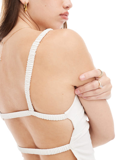 Pimkie cami strappy back top in white