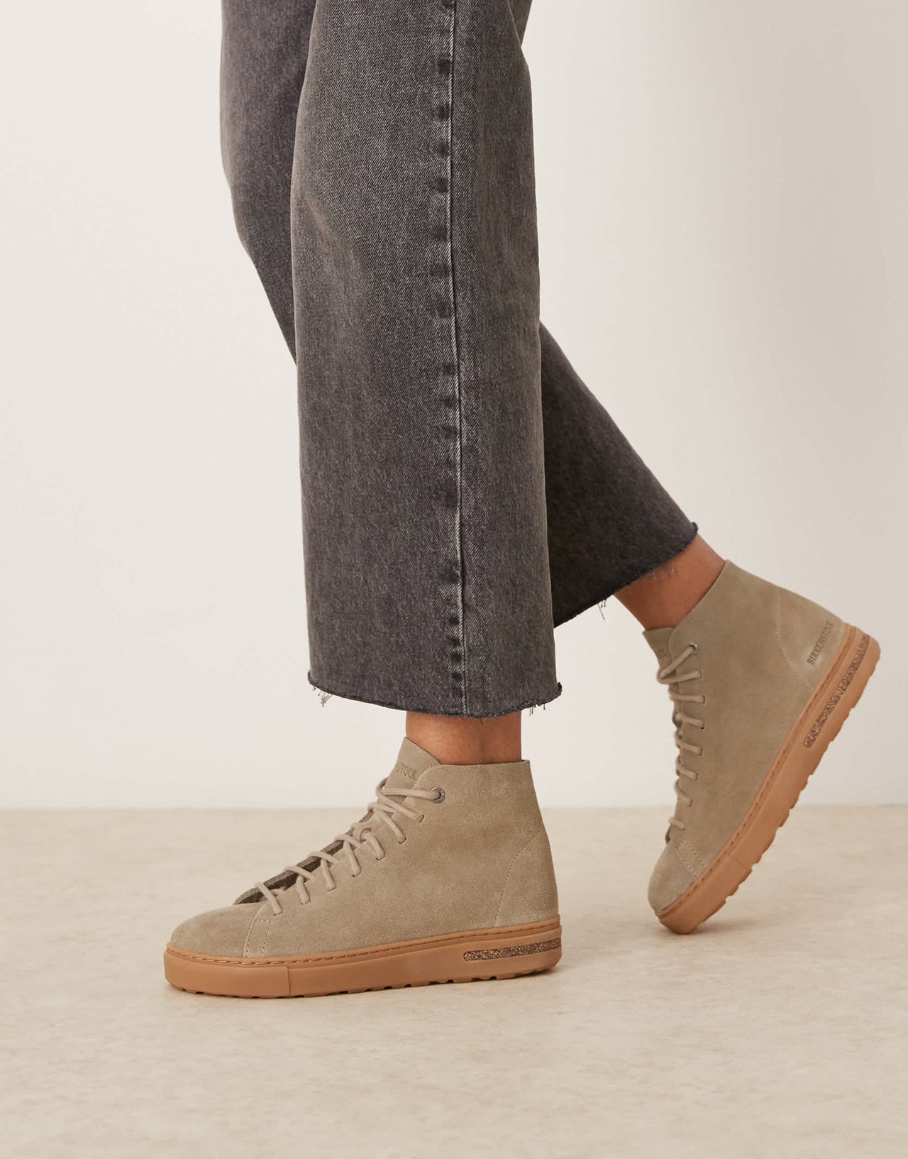 Birkenstock Unisex Bend mid trainers in taupe