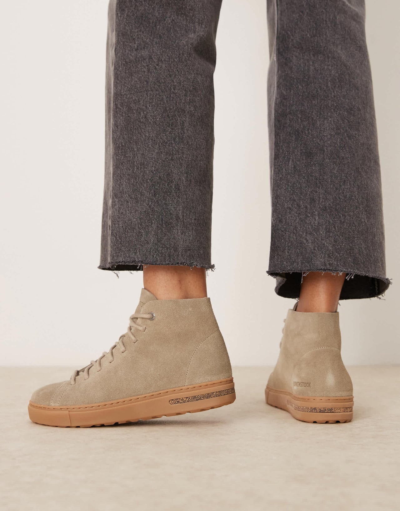 Birkenstock Unisex Bend mid trainers in taupe