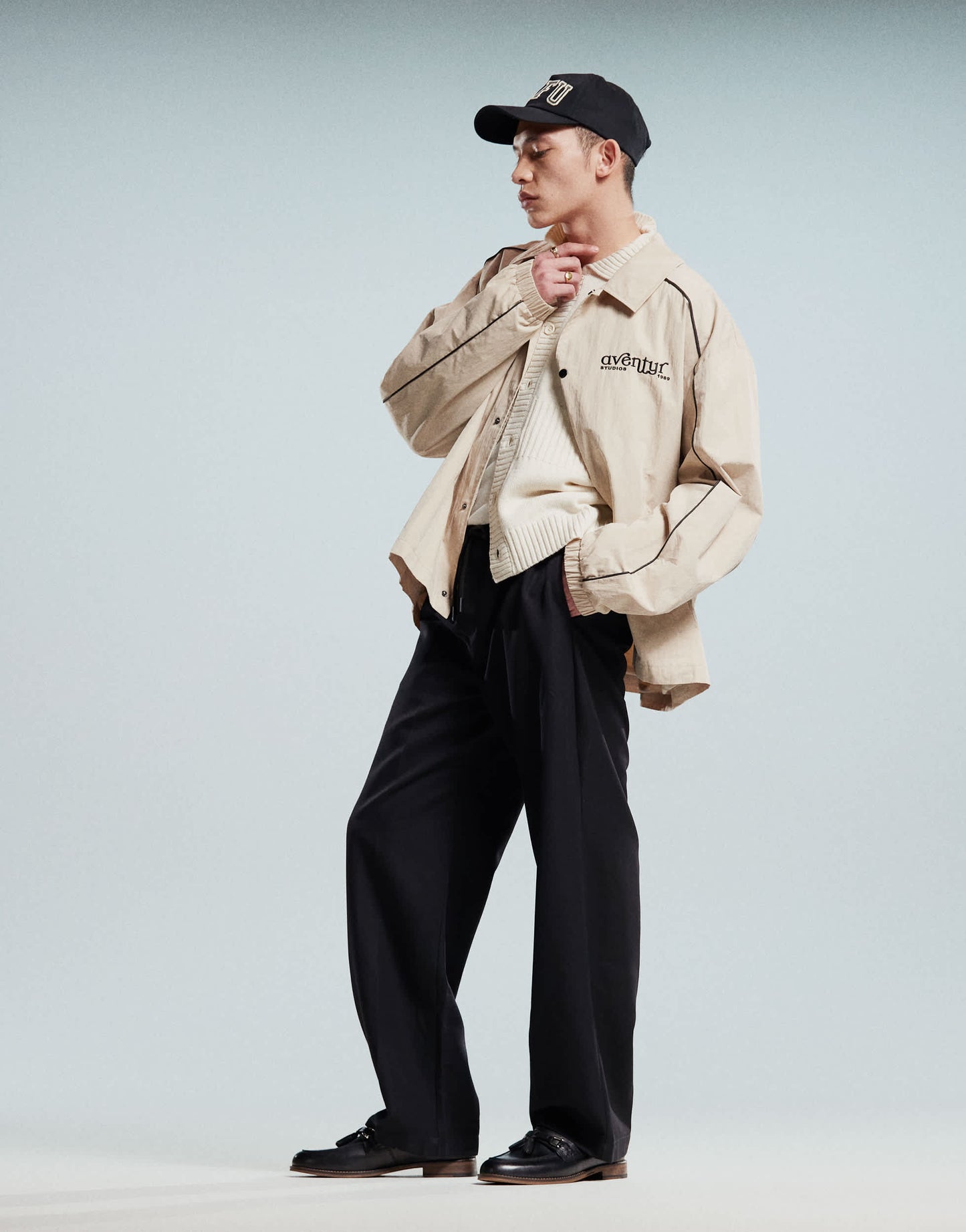ASOS DESIGN pull on smart wide leg trousers in black