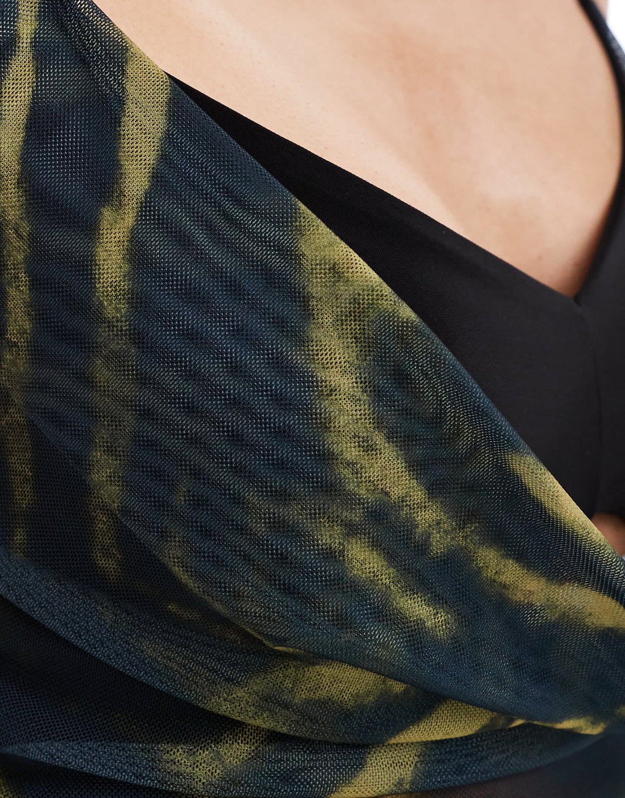 ASOS DESIGN strappy cami mini dress with contrast bra detail in animal print