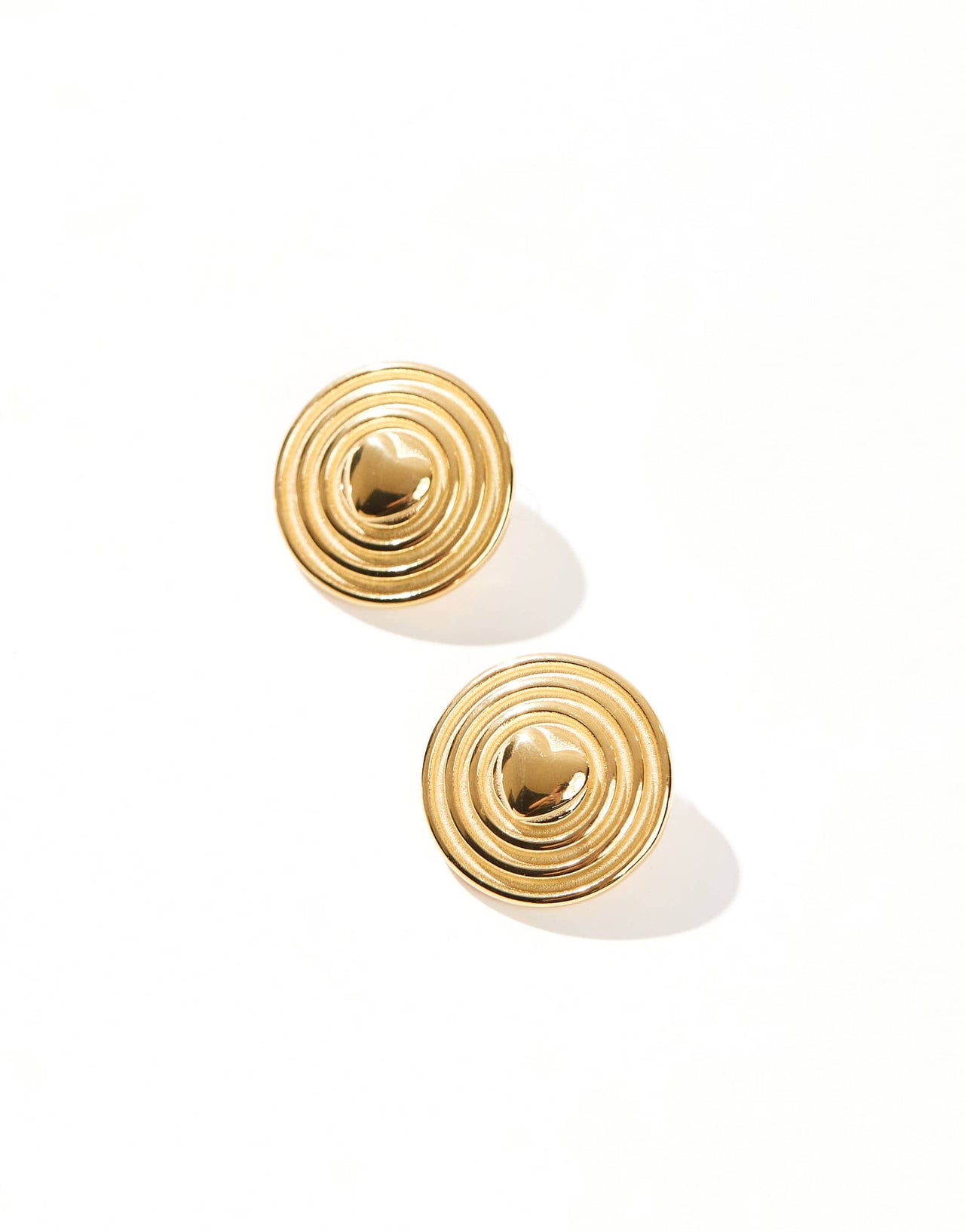 Petit Moments sun disc statement stud earrings in gold