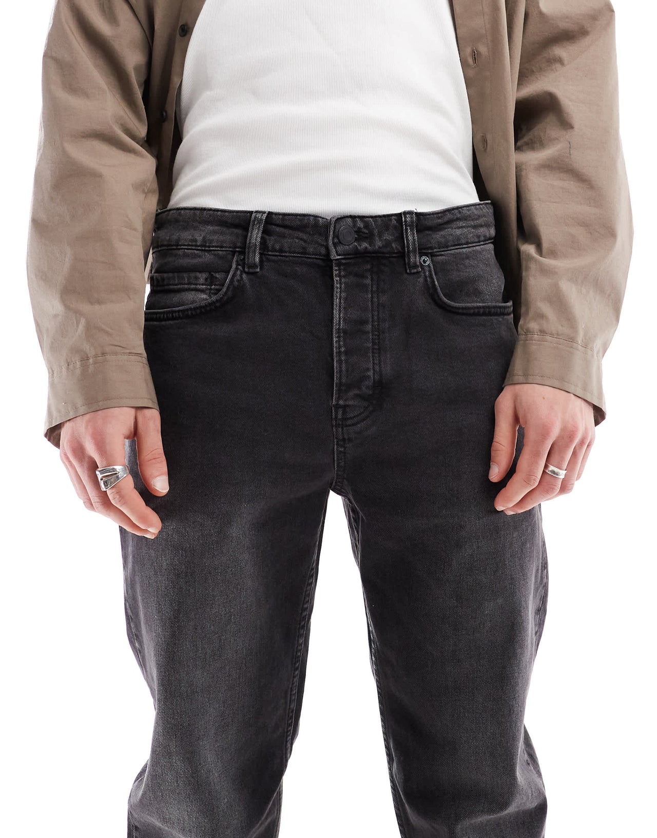 Cotton On regular slim fit jeans in vision black denim