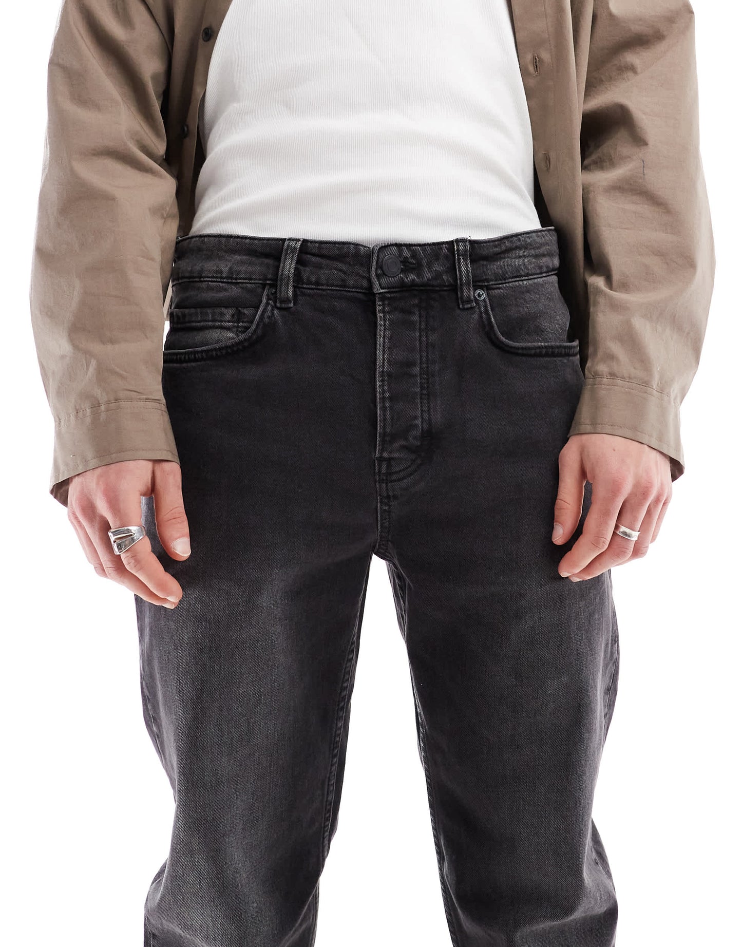 Cotton On regular slim fit jeans in vision black denim