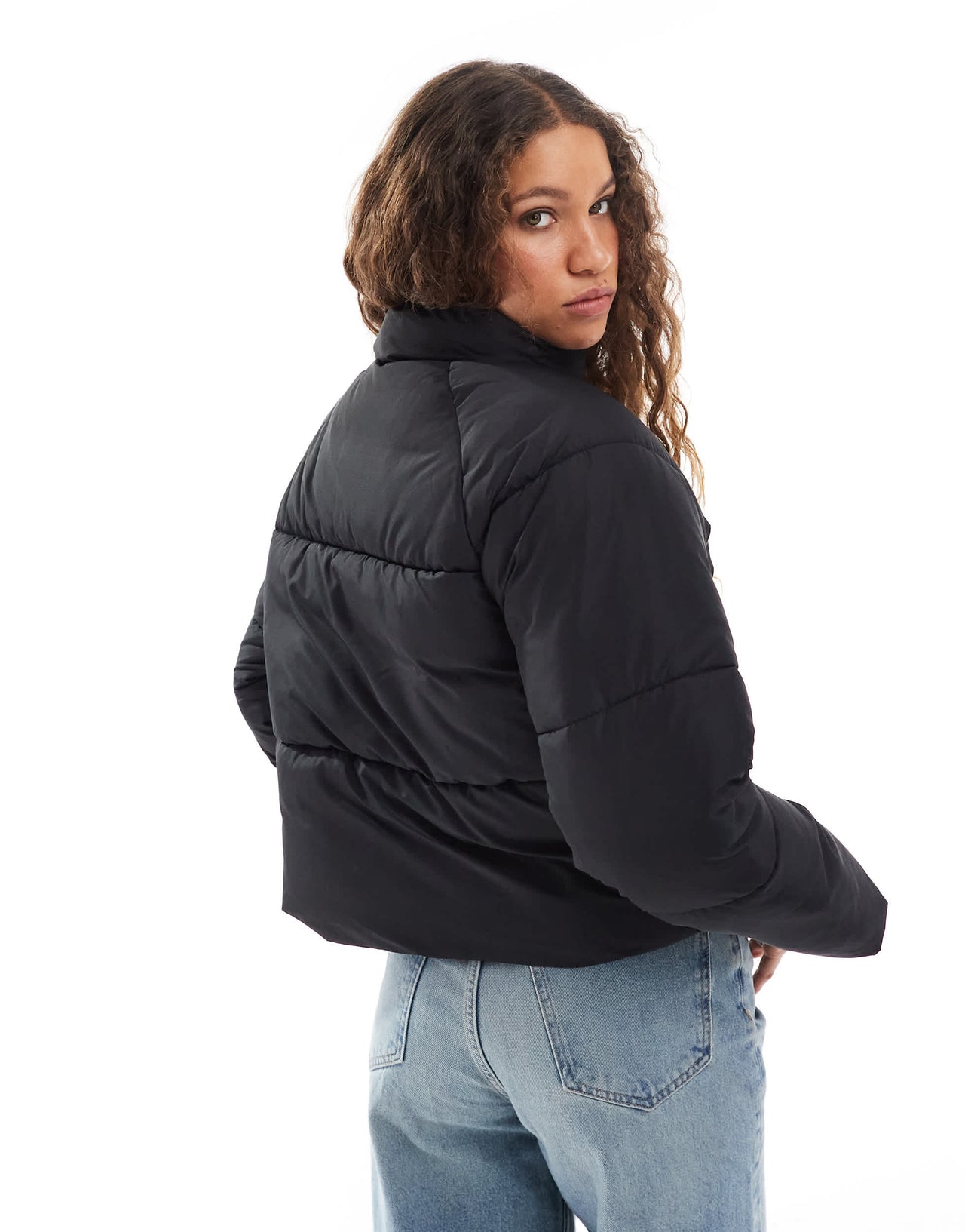 Monki padded jacket in black