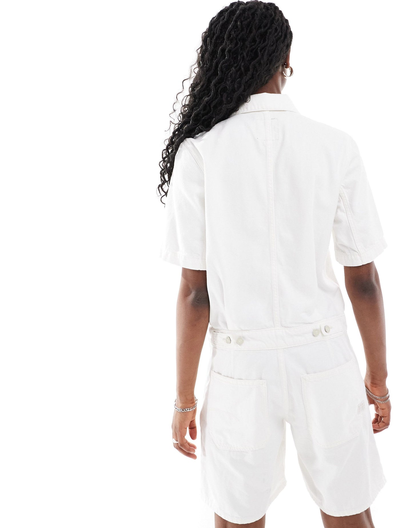 G-Star painter short jumpsuit in off white