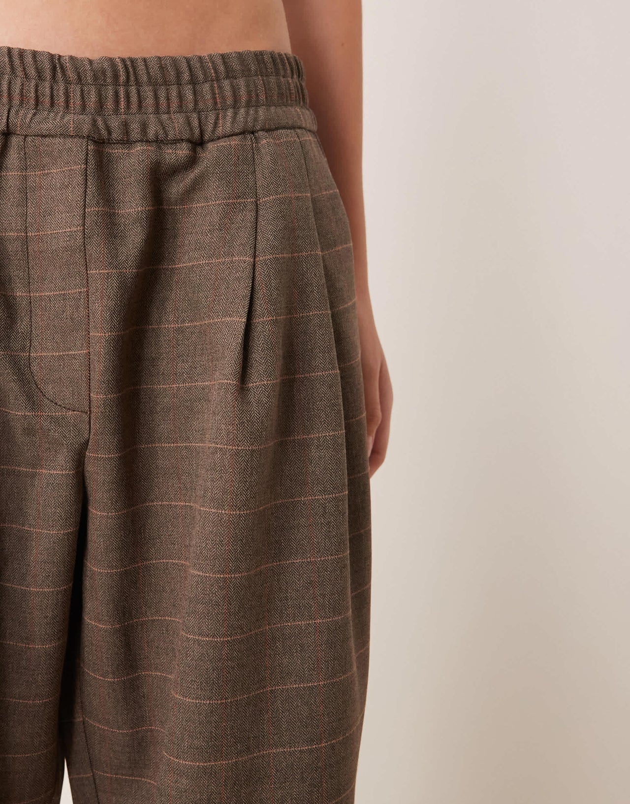 ASOS DESIGN relaxed trouser in brown check