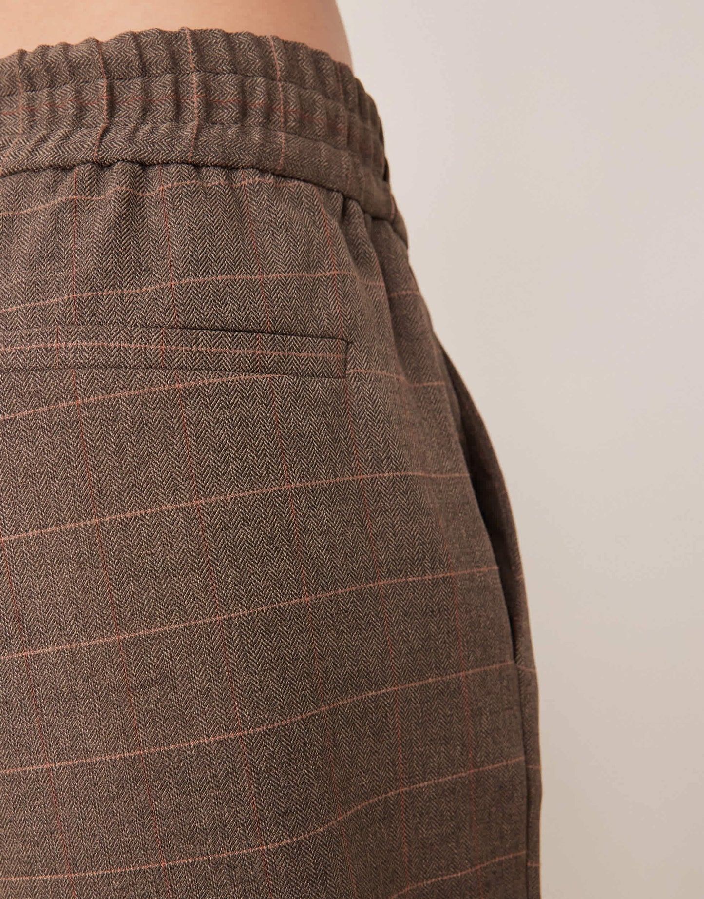 ASOS DESIGN relaxed trouser in brown check