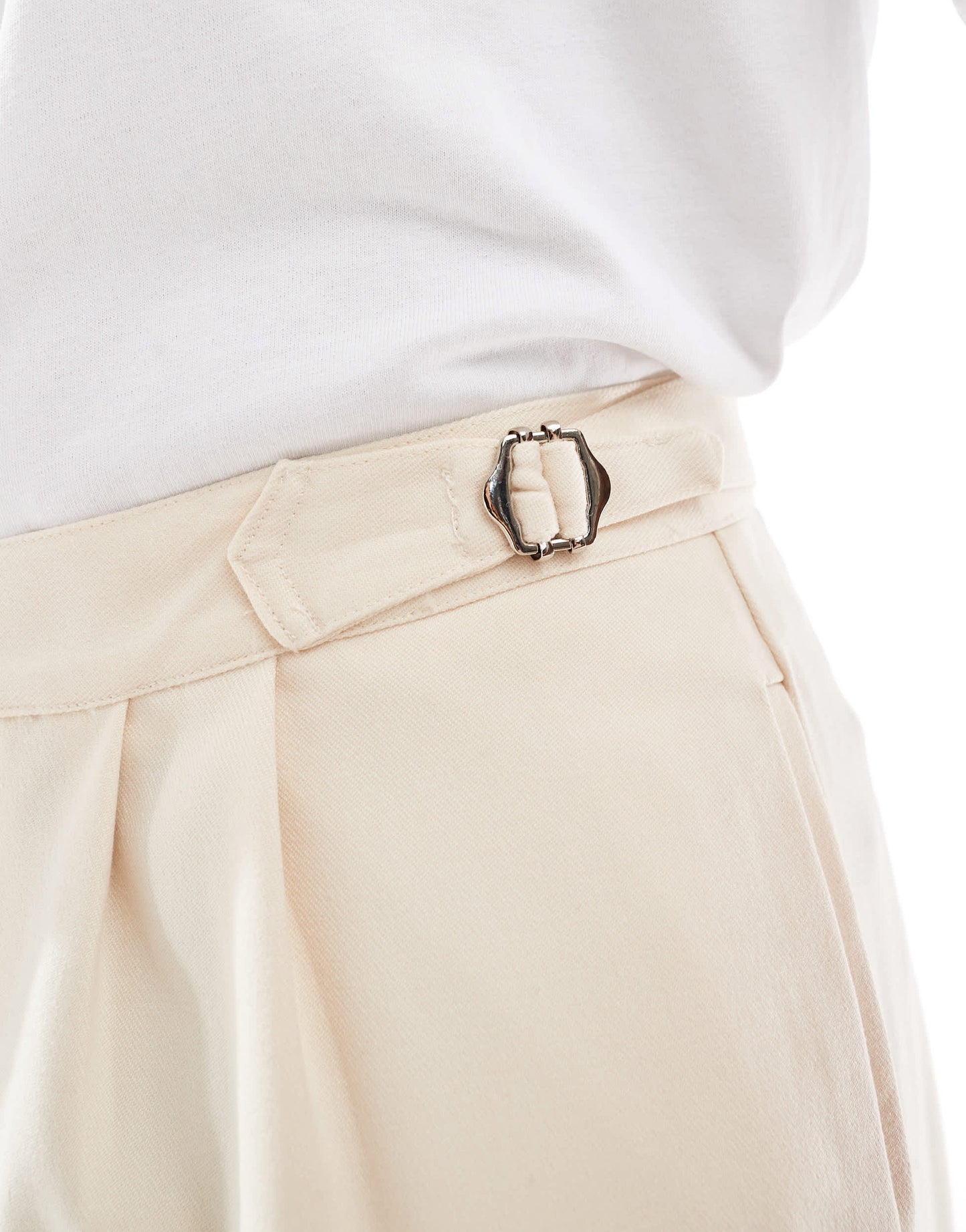 Heathe Zik wide leg tailored trousers in cream co-ord