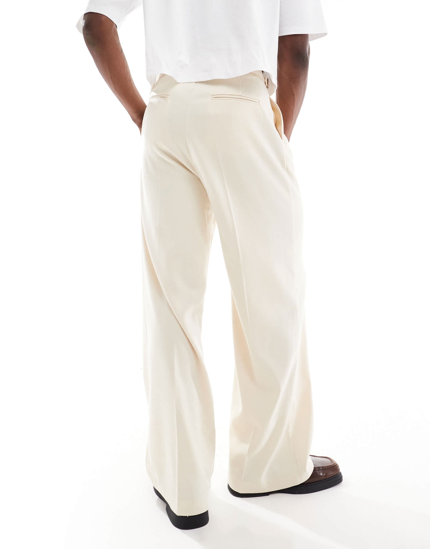 Heathe Zik wide leg tailored trousers in cream co-ord
